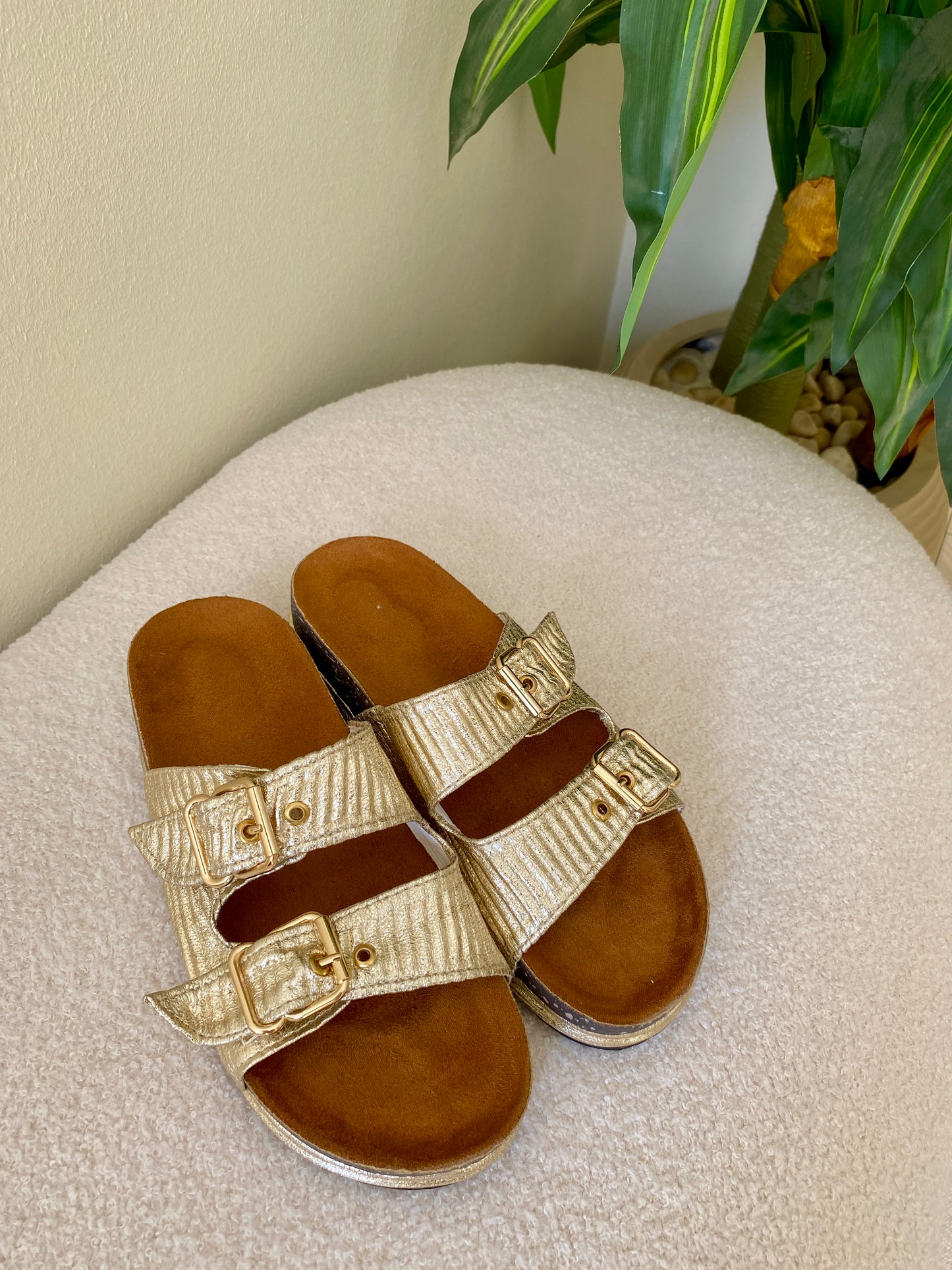 Everyday Platform Slippers-Beige