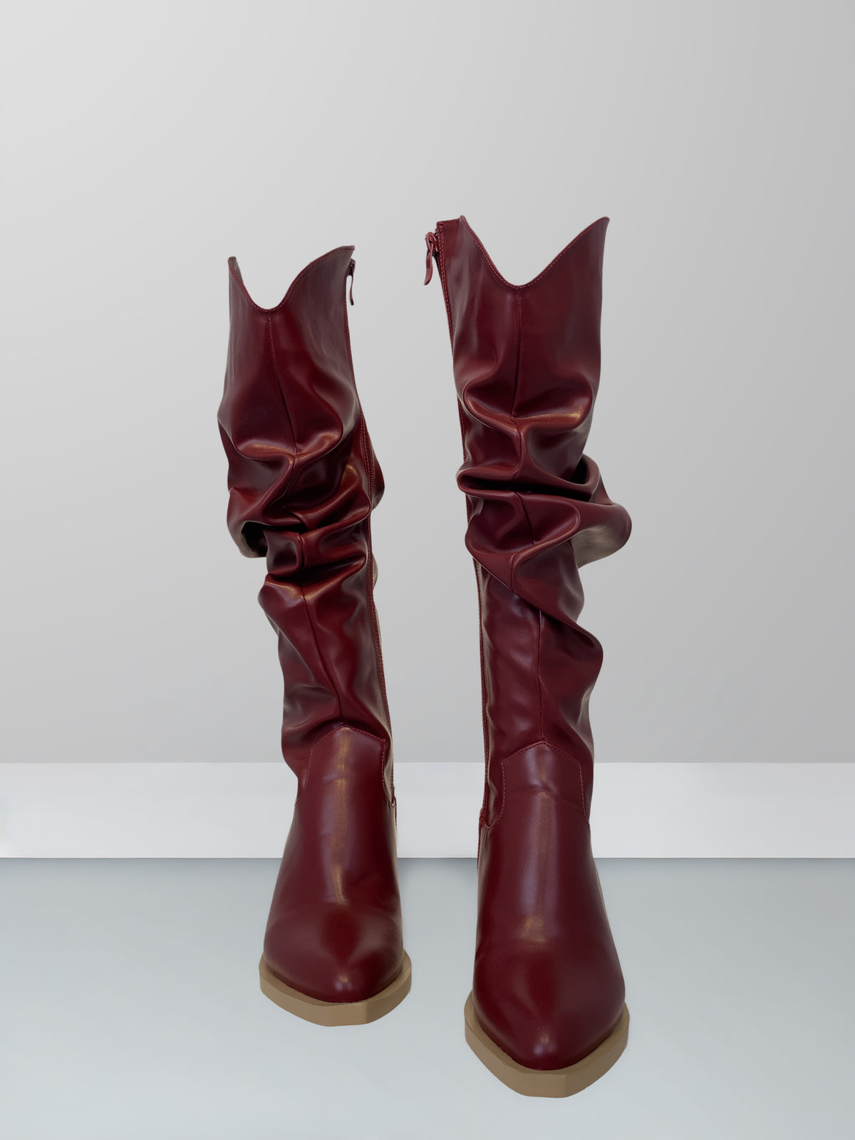 Folds Leather Boots
