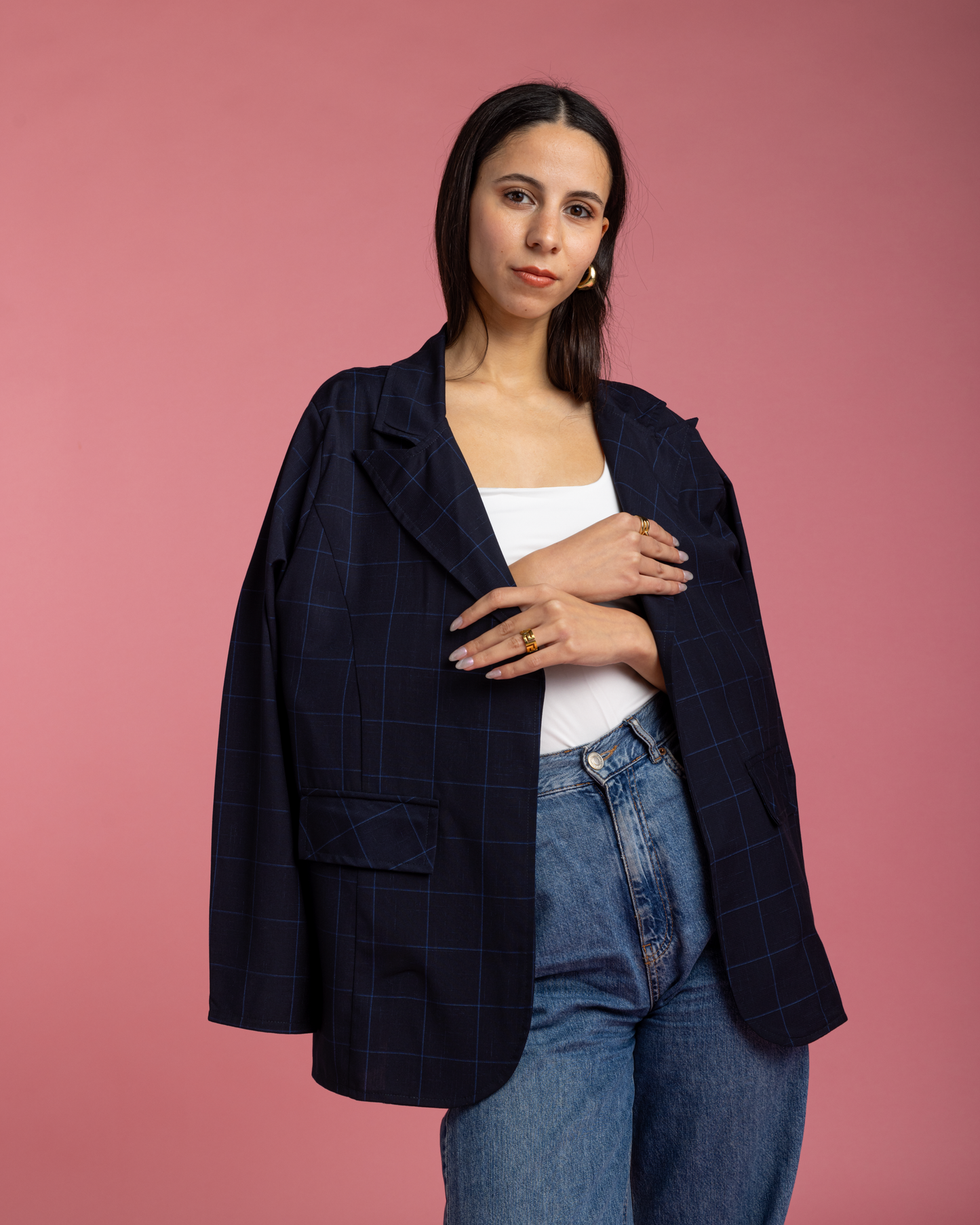 Casual Blazer - Navy Blue