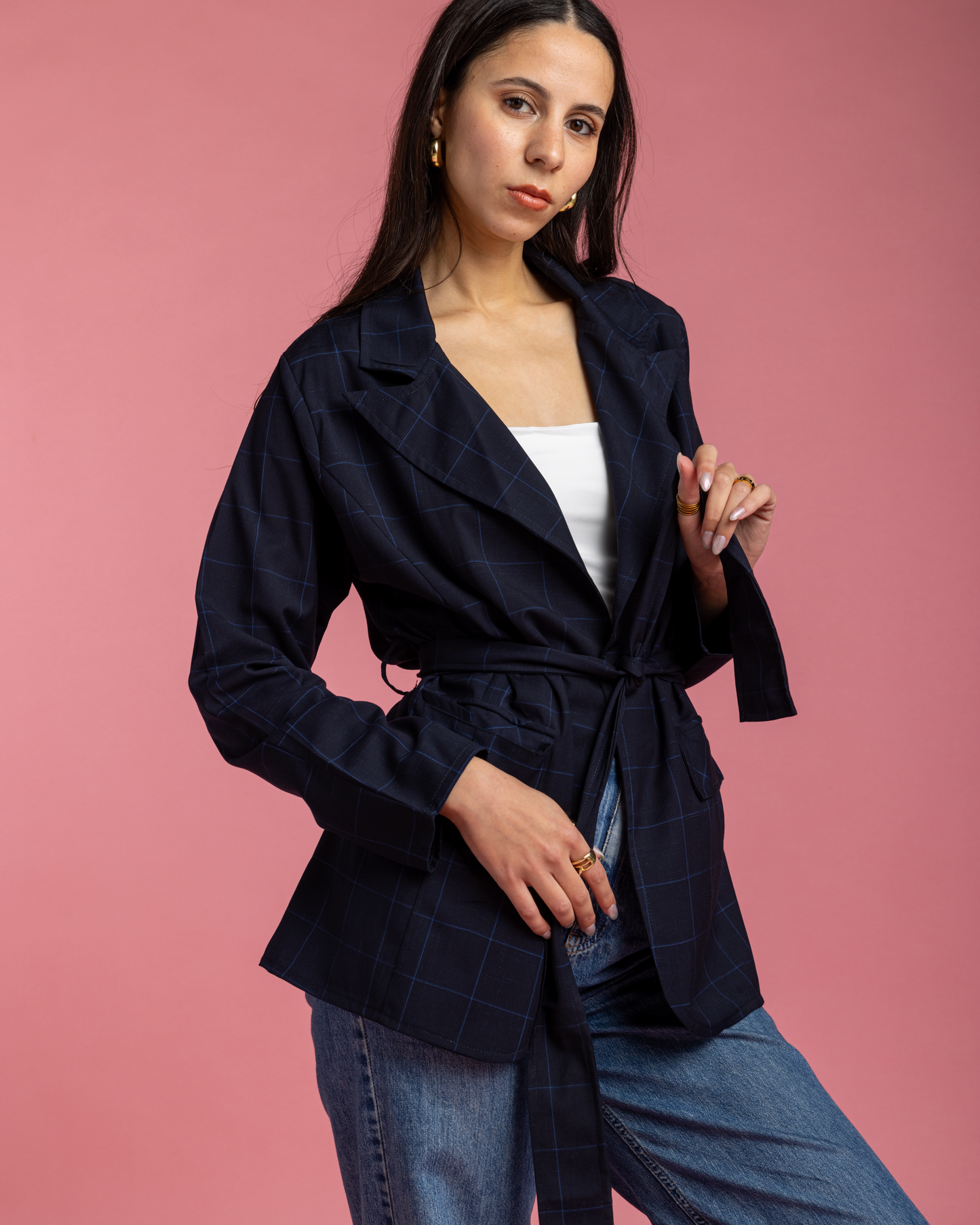 Casual Blazer - Navy Blue