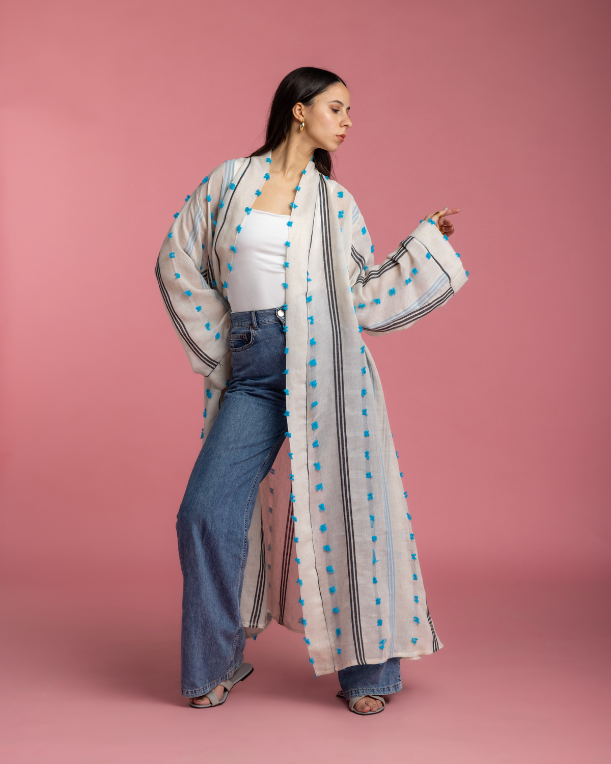 Old Cairo Kimono - Blue
