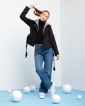 Gabardine Jacket x Cotton Hoodie