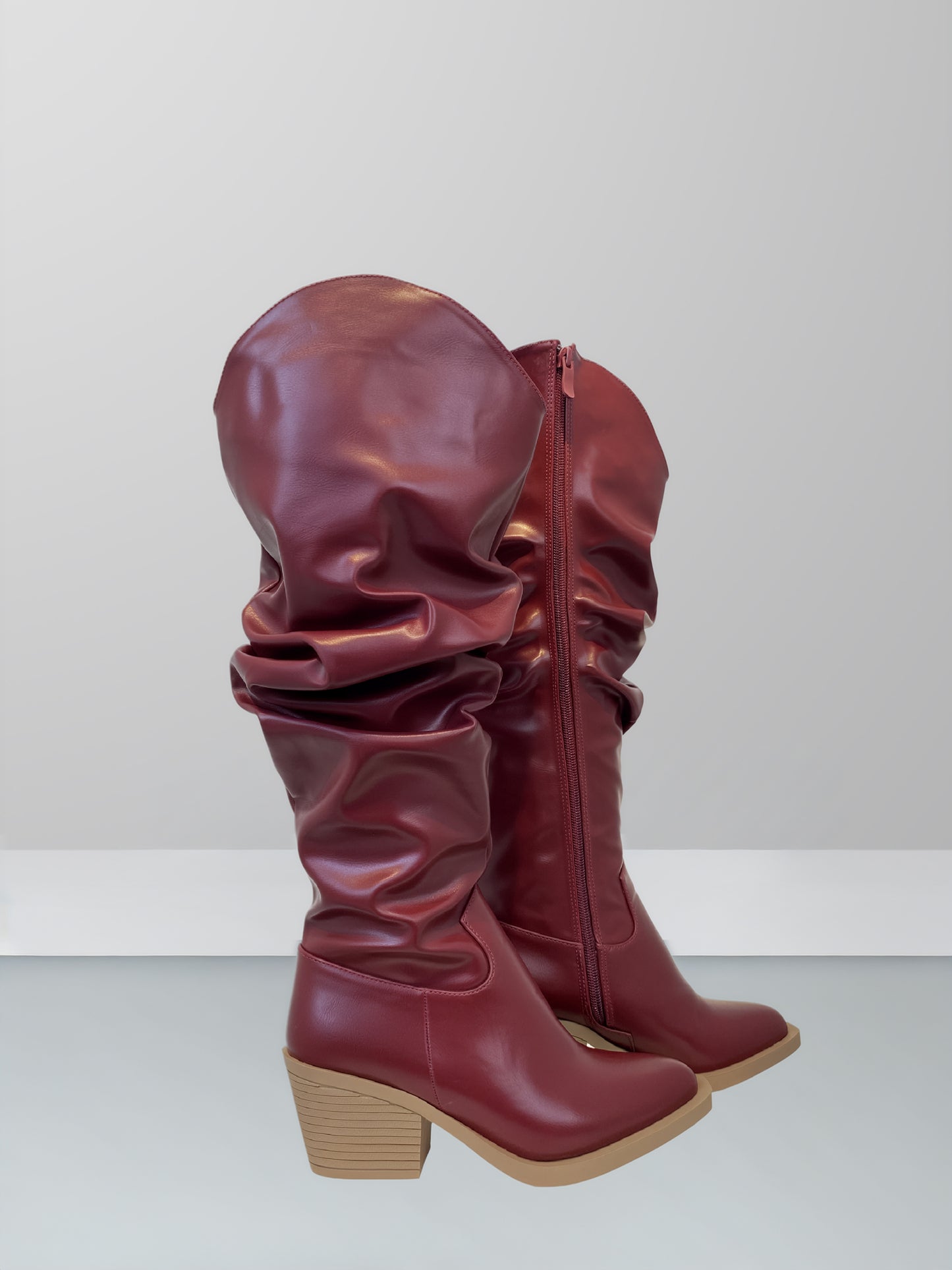 Folds Leather Boots