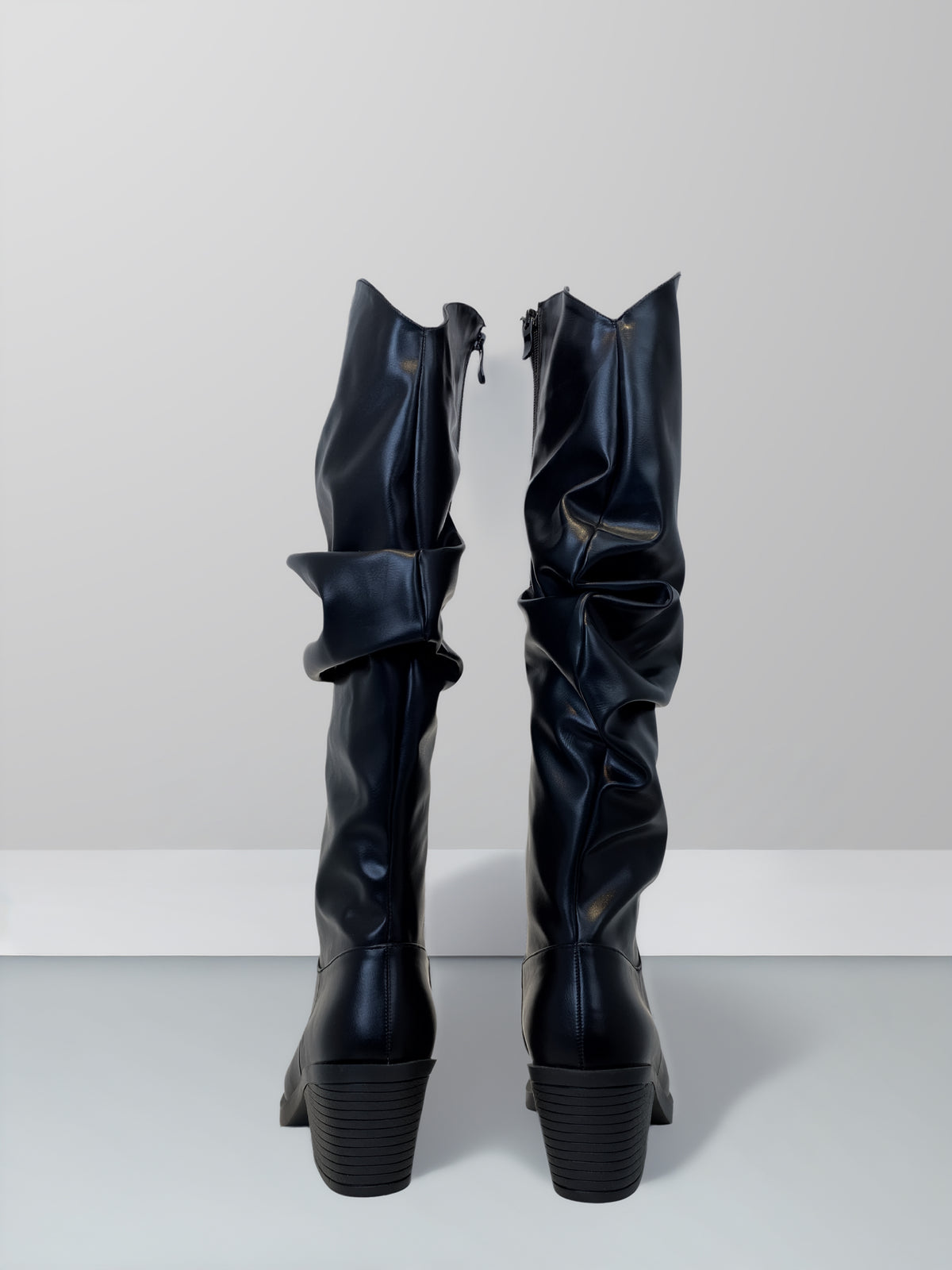 Folds Leather Boots
