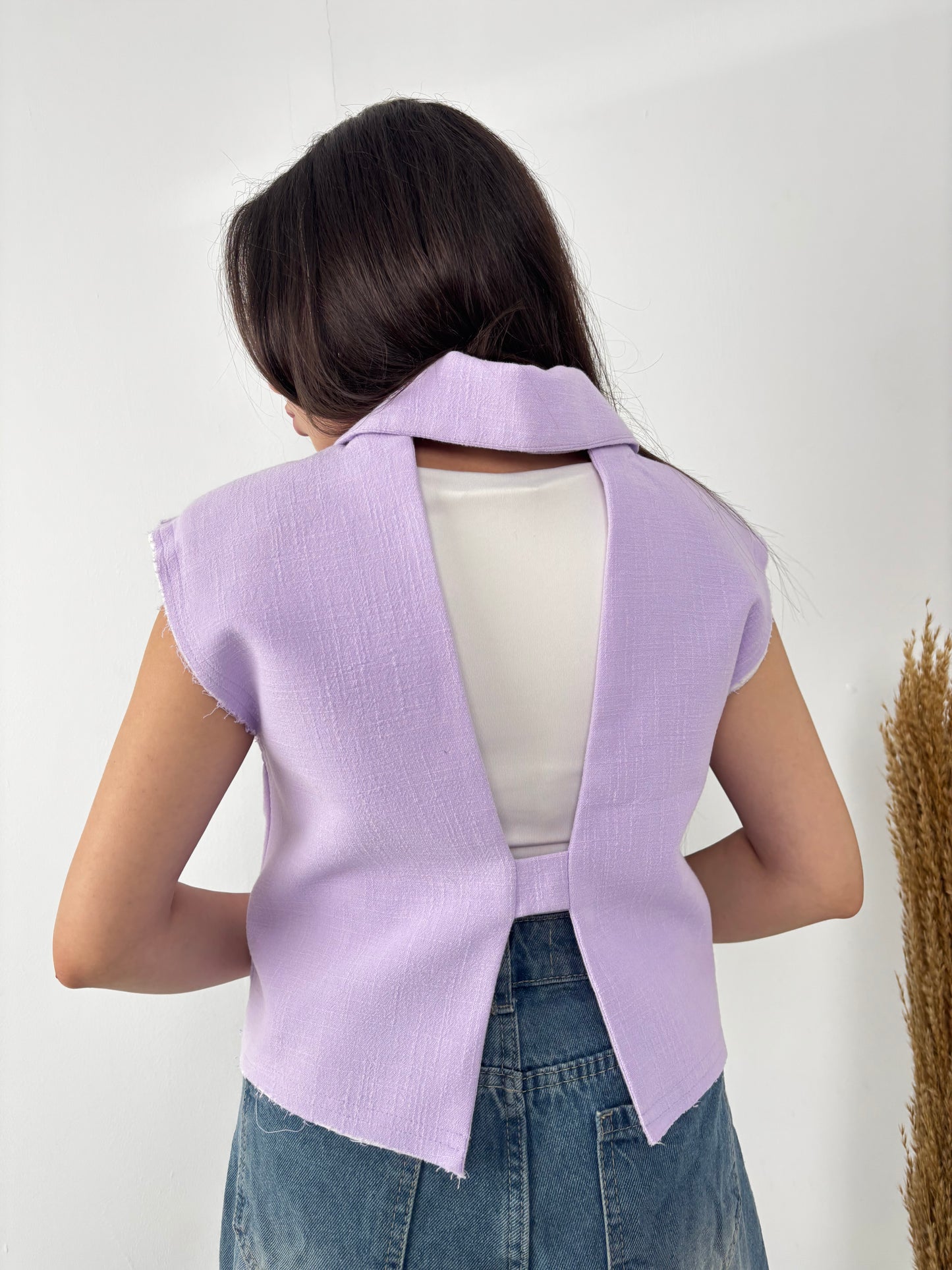 Organic cotton vest-violet