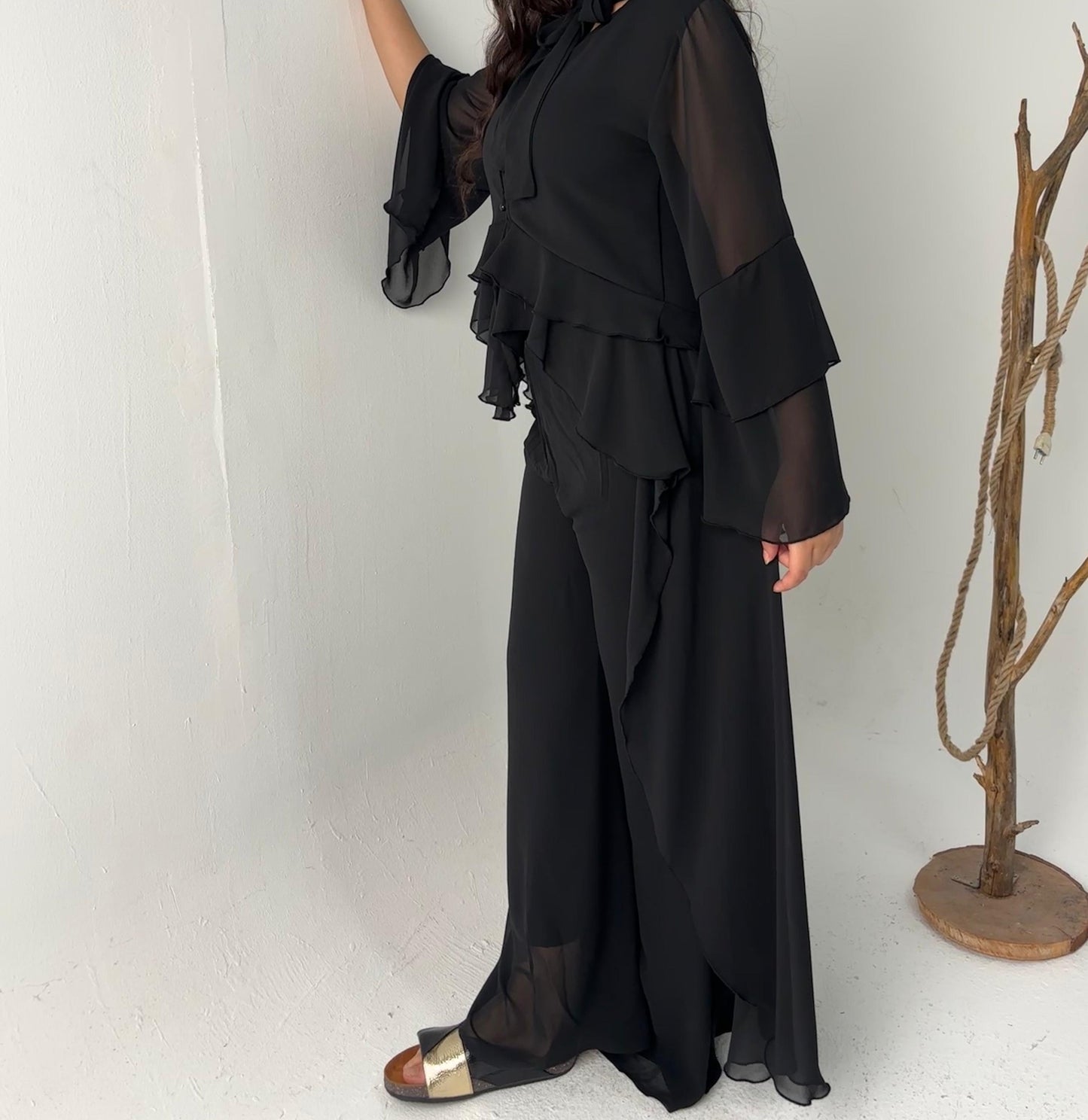 Ruffles Set-black