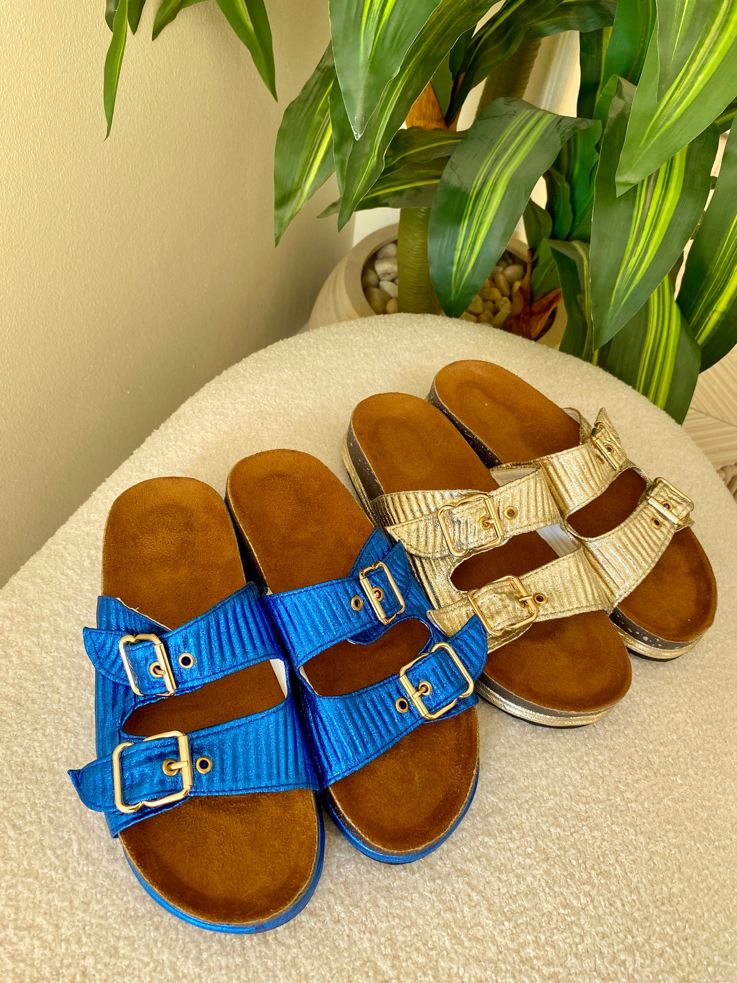 Everyday Platform Slippers-Blue