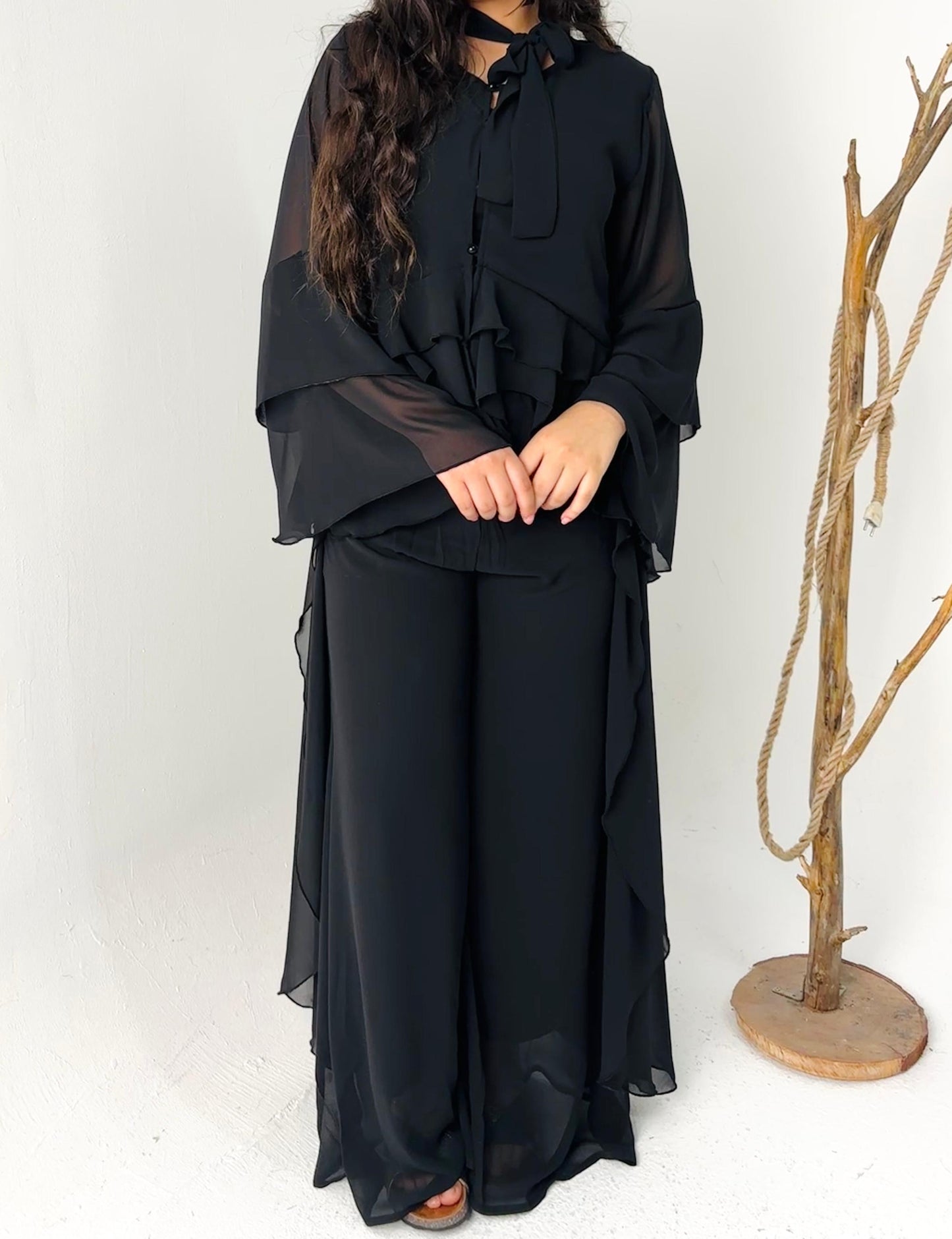 Ruffles Set-black