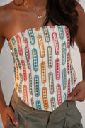 White Sequin Corset