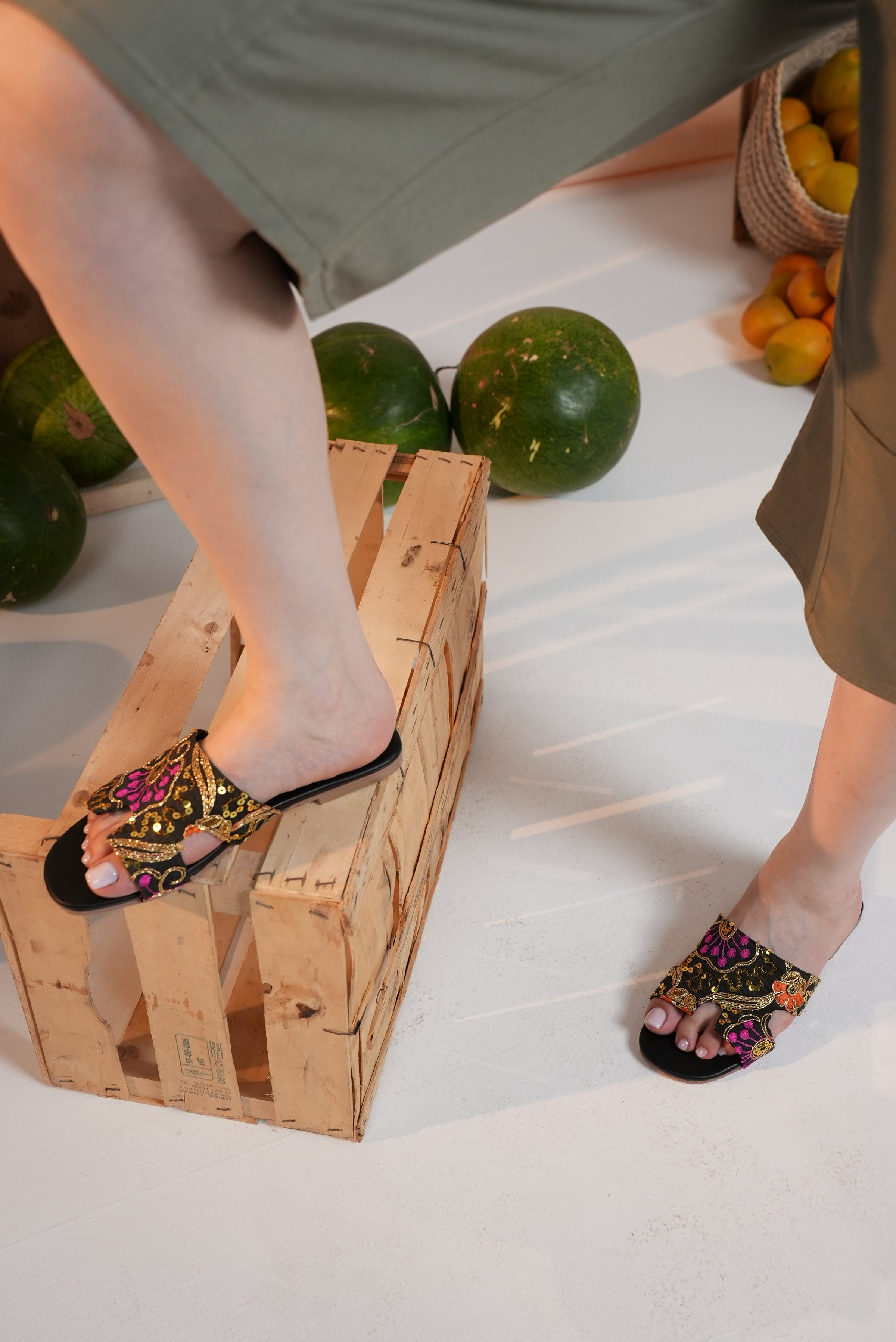 Embroidered Slippers