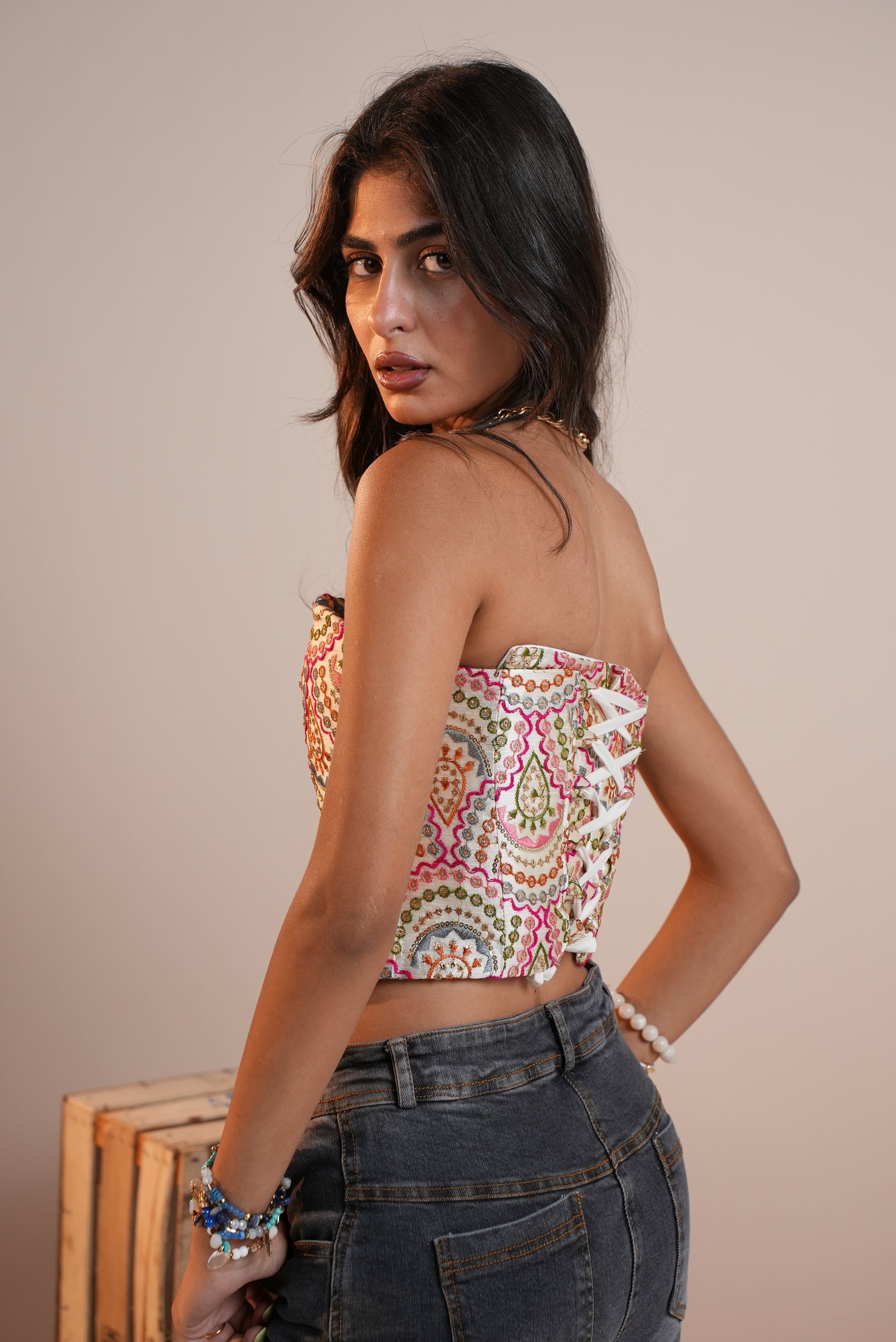 Peacock Corset