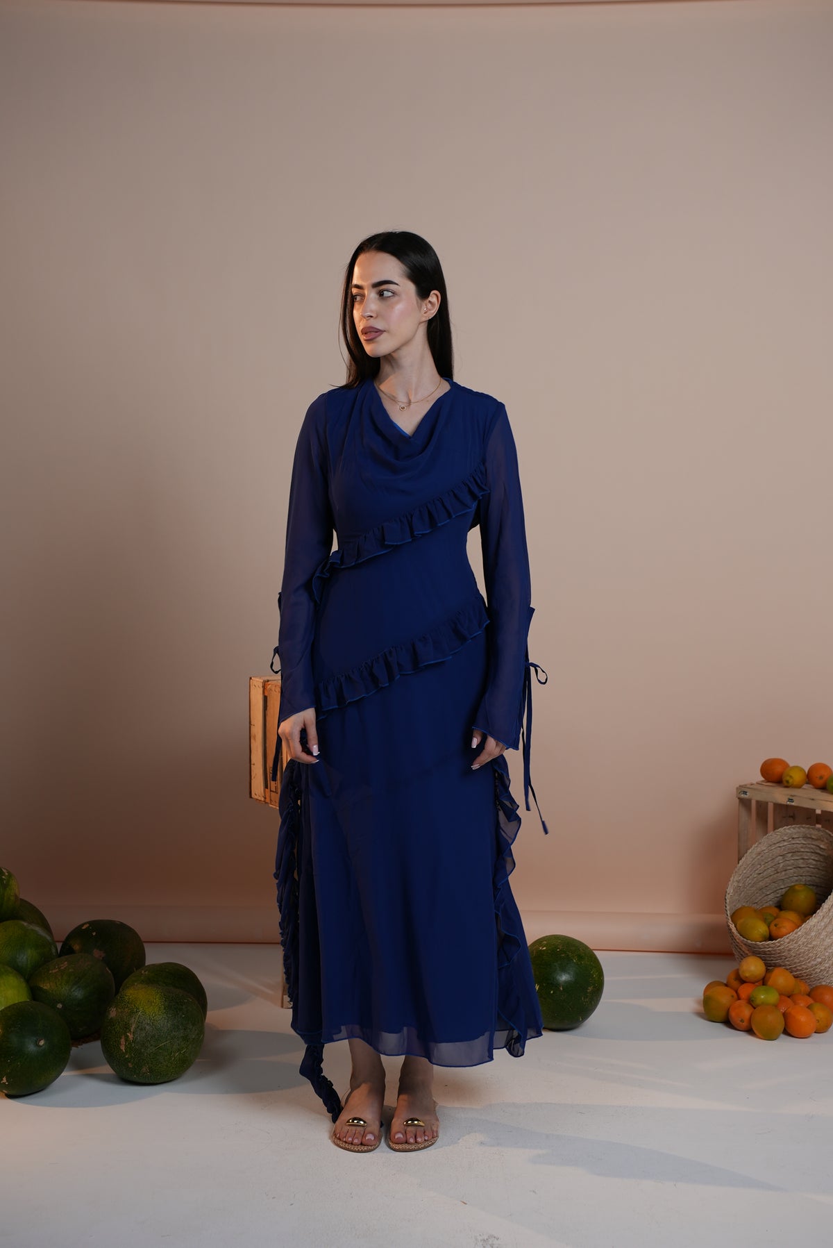Chiffon Ruffles Dress