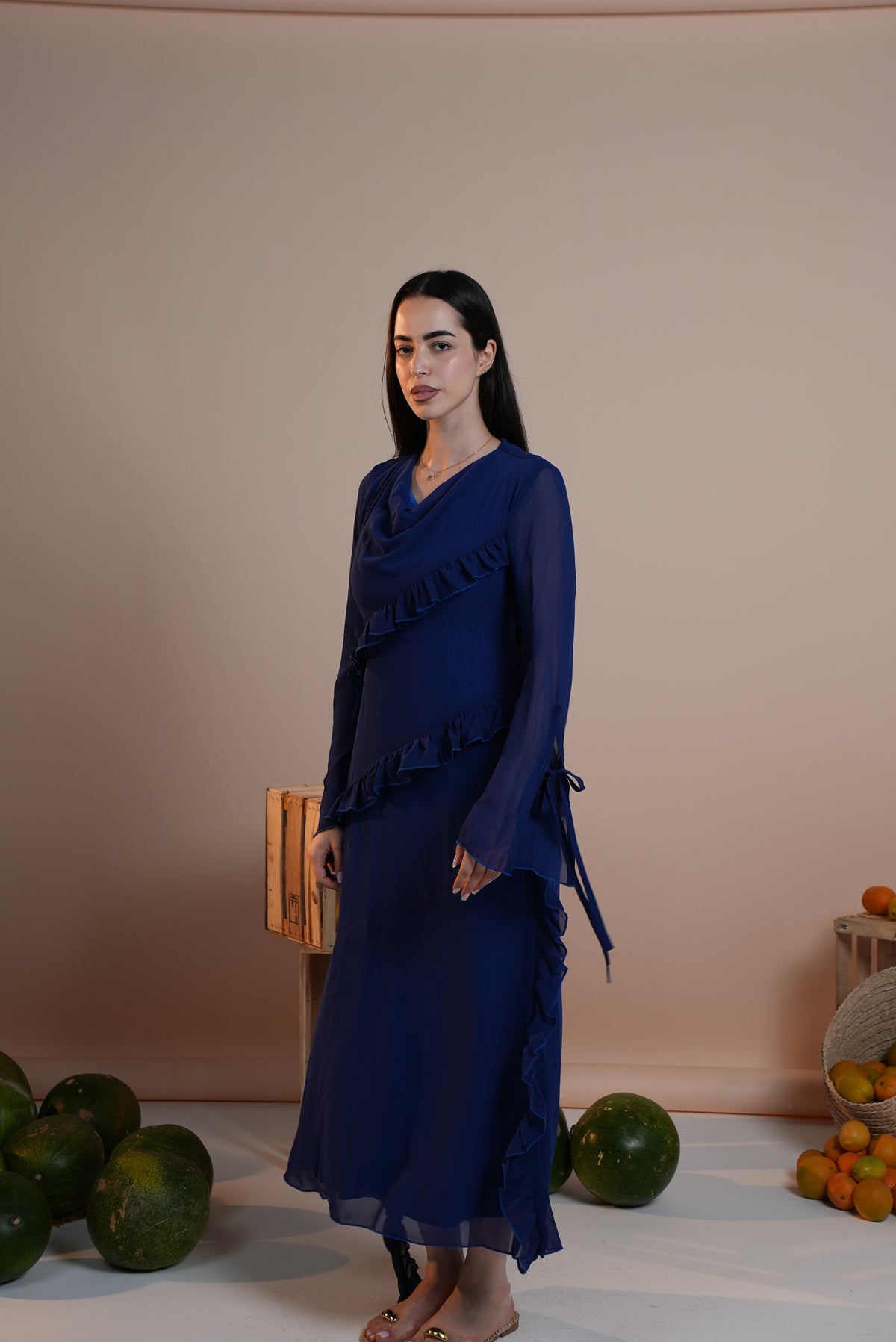 Chiffon Ruffles Dress