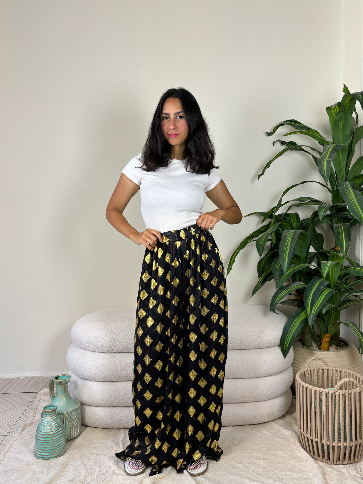 Boho pants cotton lined