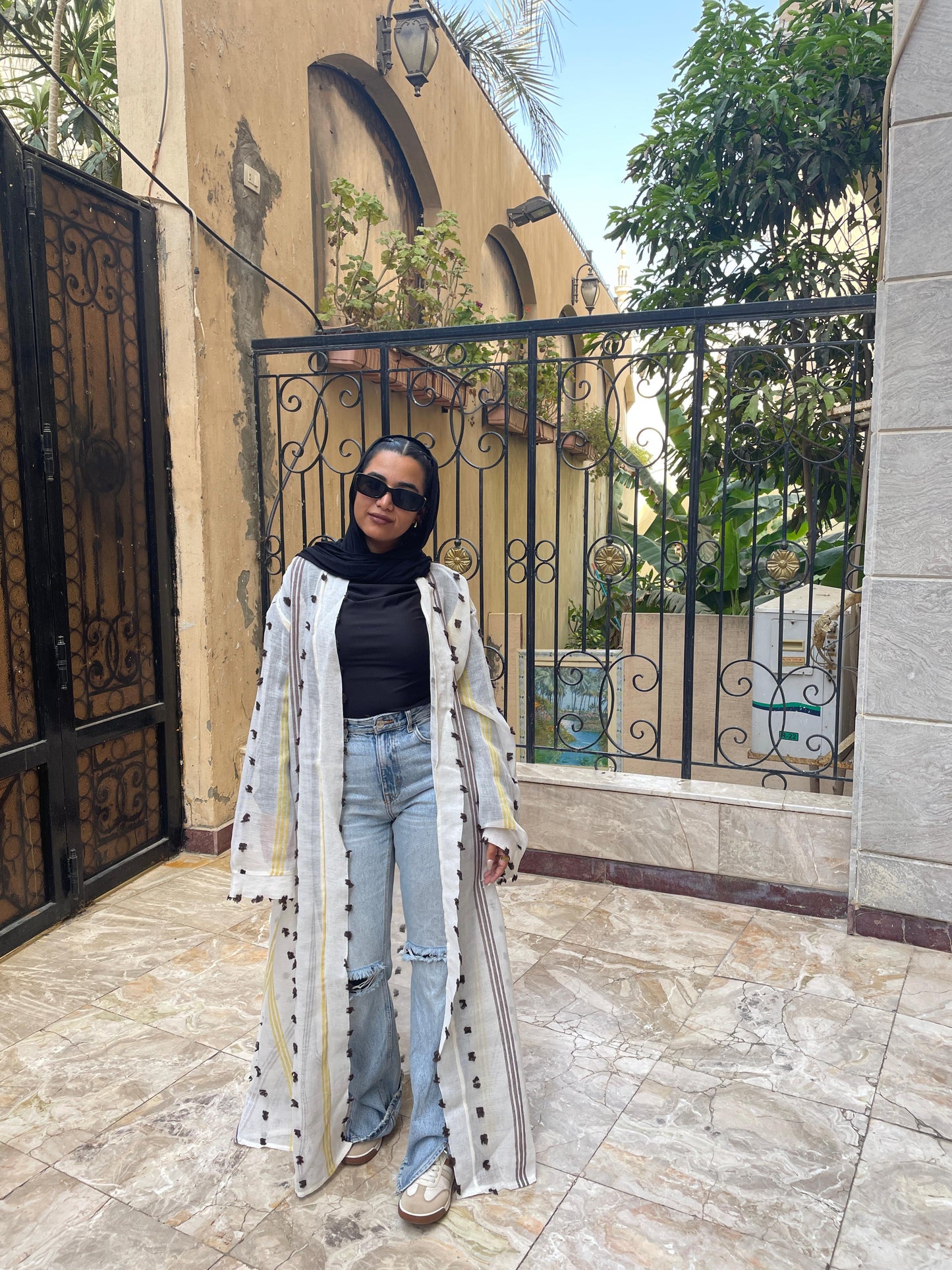 Old Cairo Kimono - Brown x Yellow