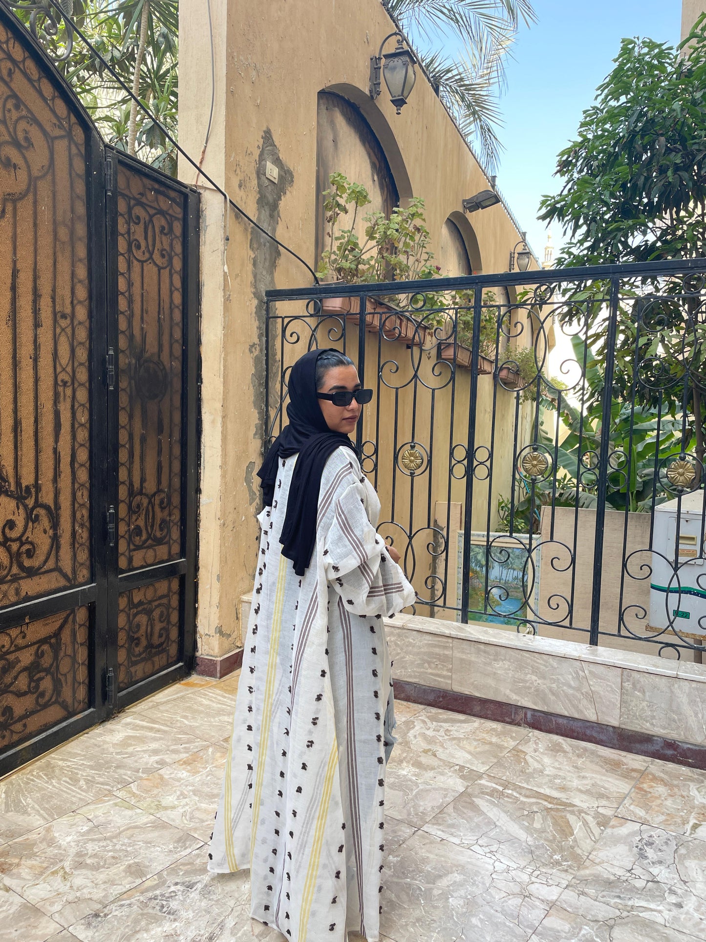 Old Cairo Kimono - Brown x Yellow