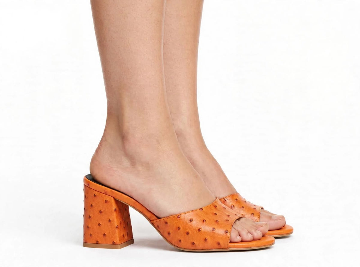 Cactus-Embossed Sandals