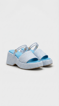 Summer Platform Sandals - Sky Blue