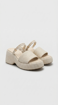 Summer Platform Sandals - Beige