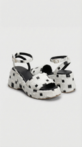 Kimi Platform Sandals - Black x White