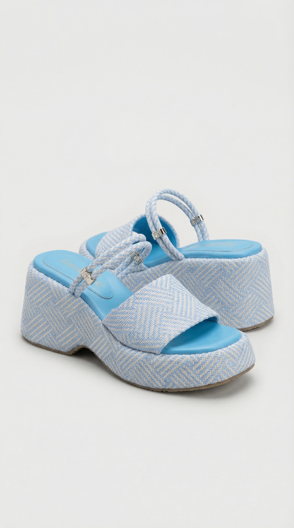 Summer Platform Sandals - Sky Blue