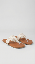 Macarme Shell Slippers - Off-White