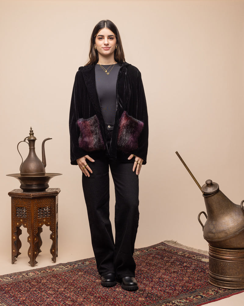 Silk Velvet Open light jacket