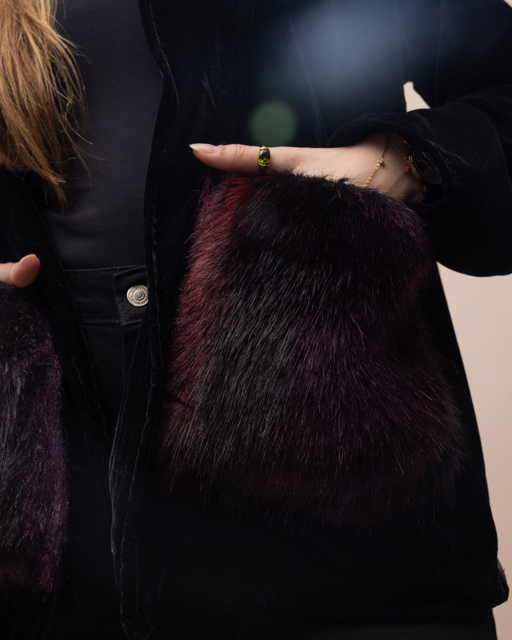 Silk Velvet Open light jacket
