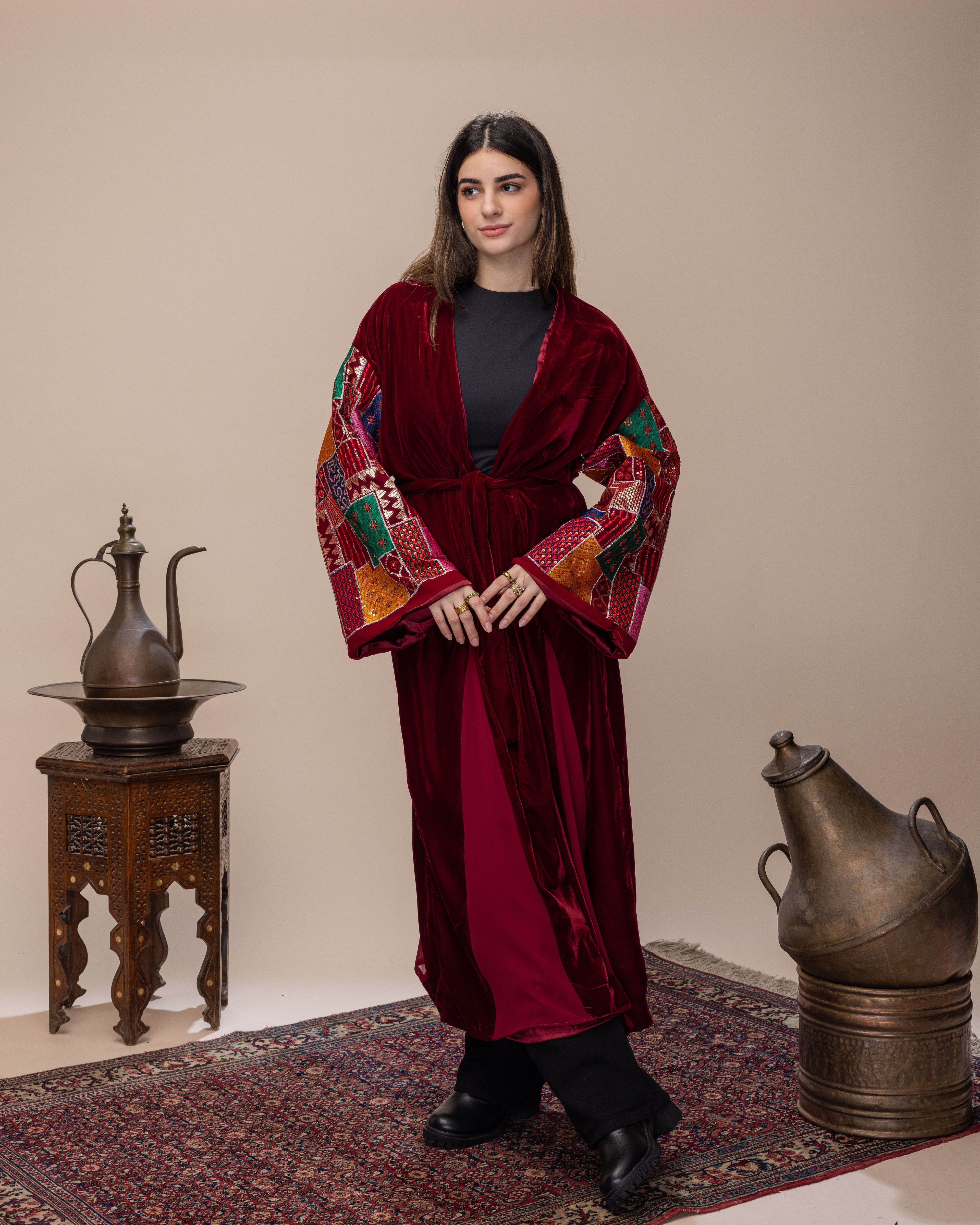 Cherry Red Flow Kaftan