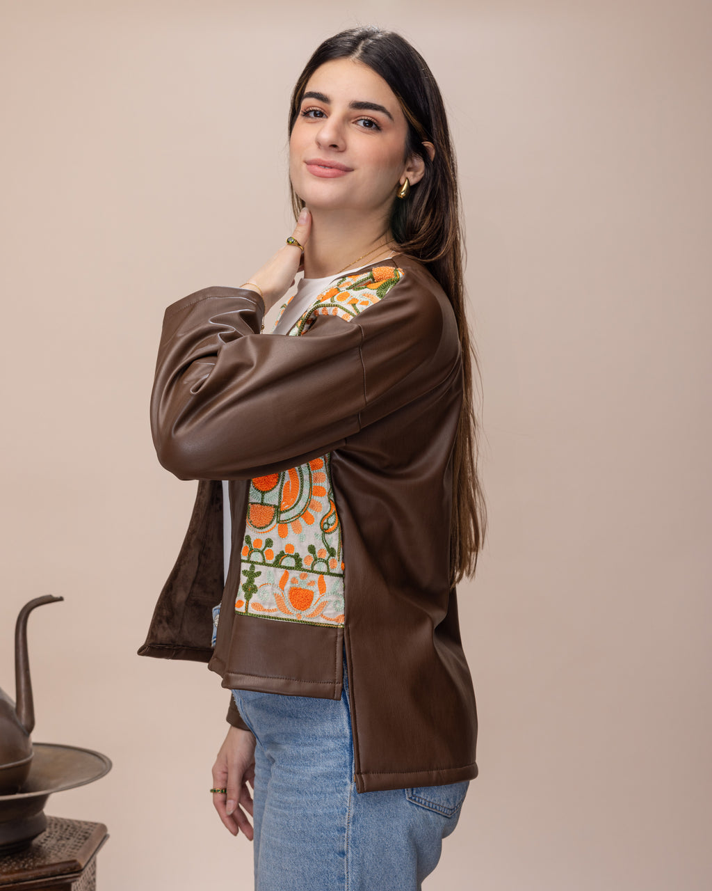 Warm Leather Brown Jacket