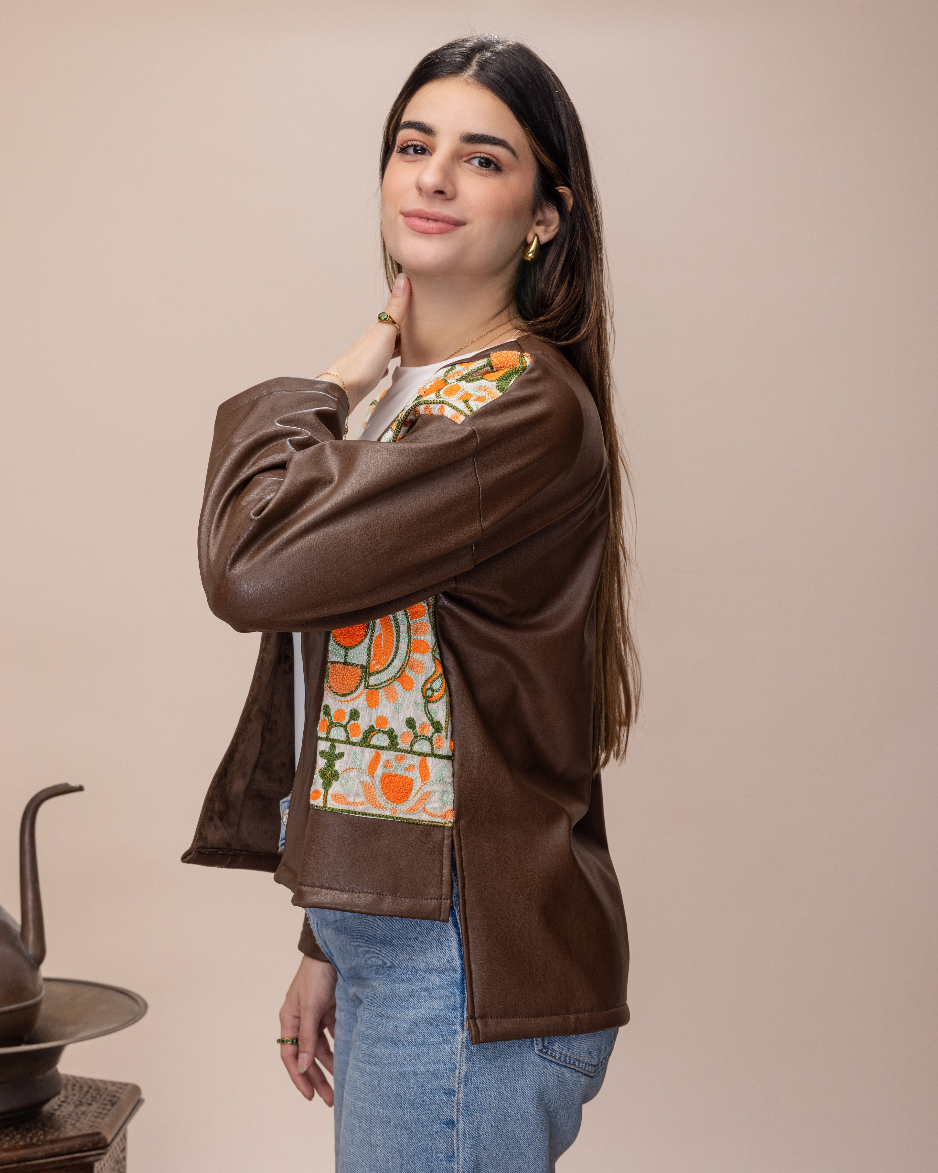 Warm Leather Brown Jacket