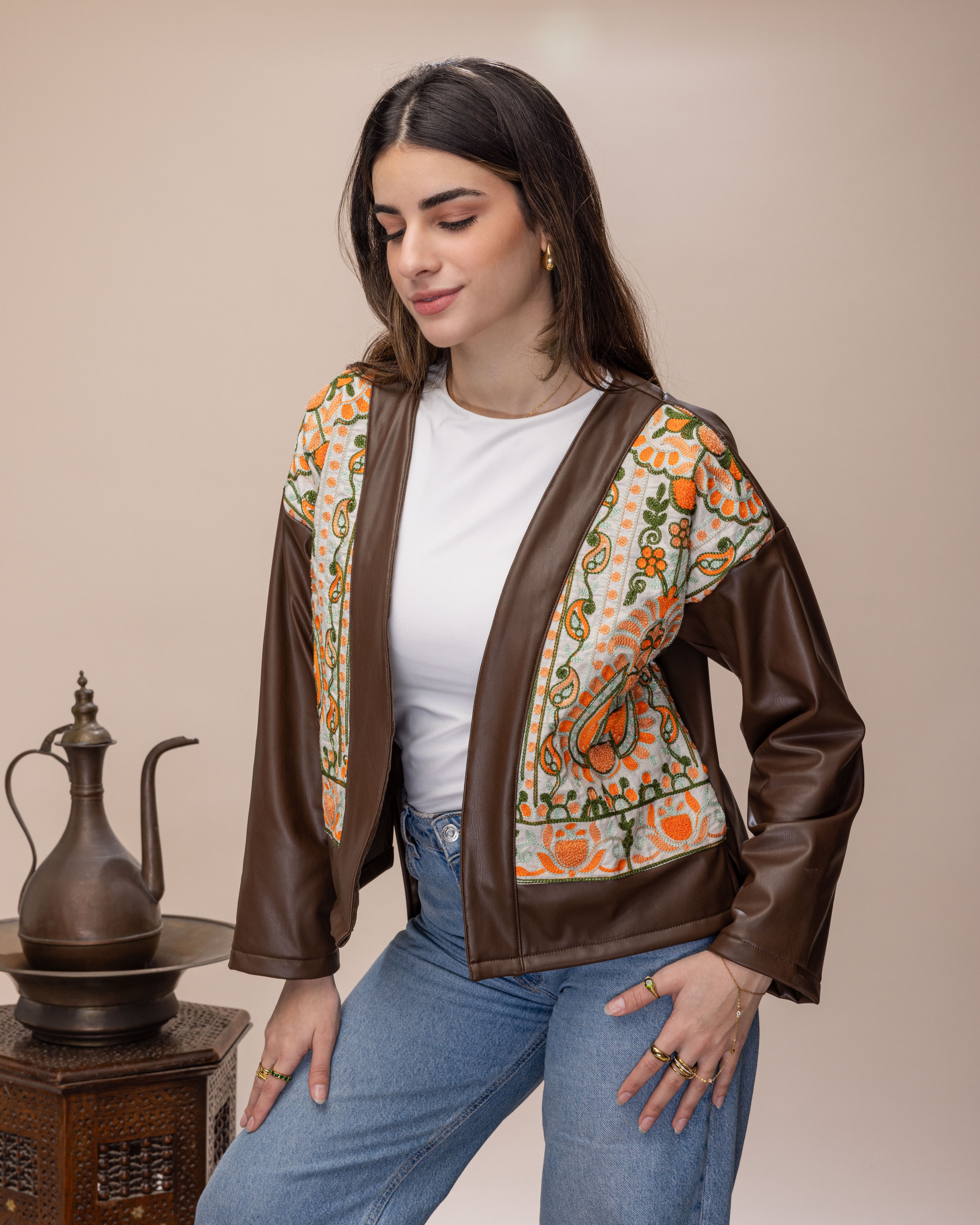 Warm Leather Brown Jacket