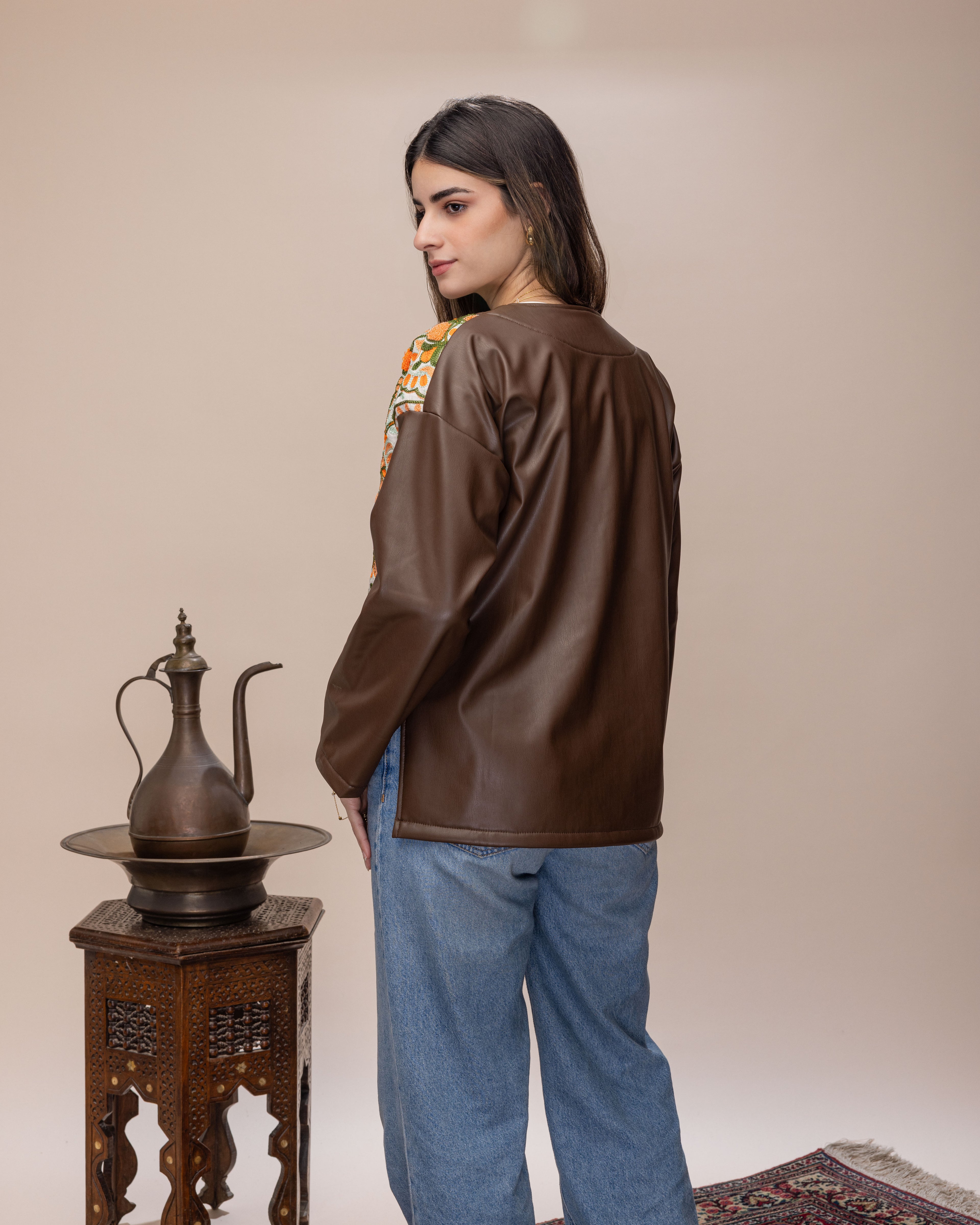 Warm Leather Brown Jacket