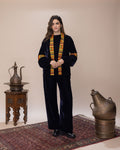 3-Piece Silk Velvet Set - Navy