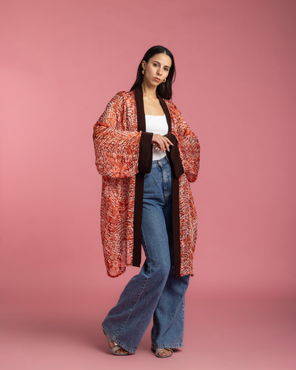 Everyday Kimono - Orange Print