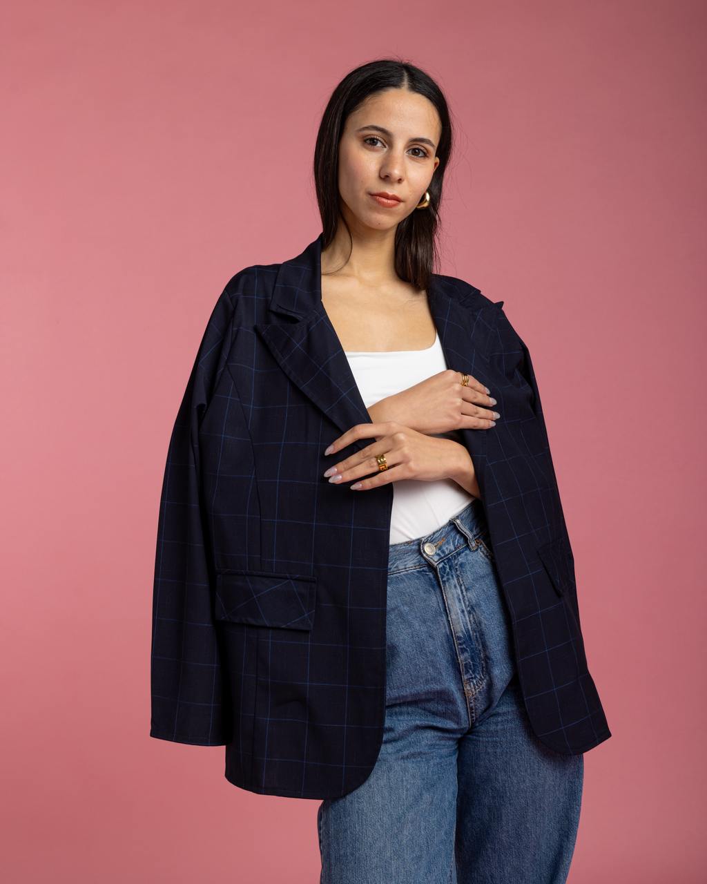 Casual Blazer - Navy Blue