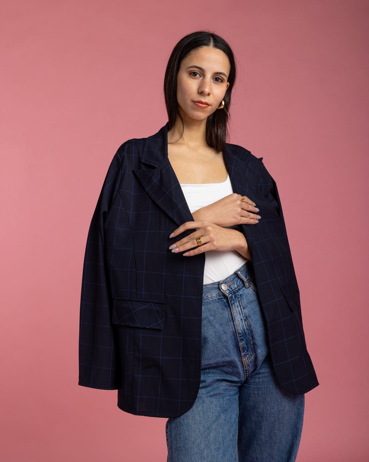 Casual Blazer - Navy Blue
