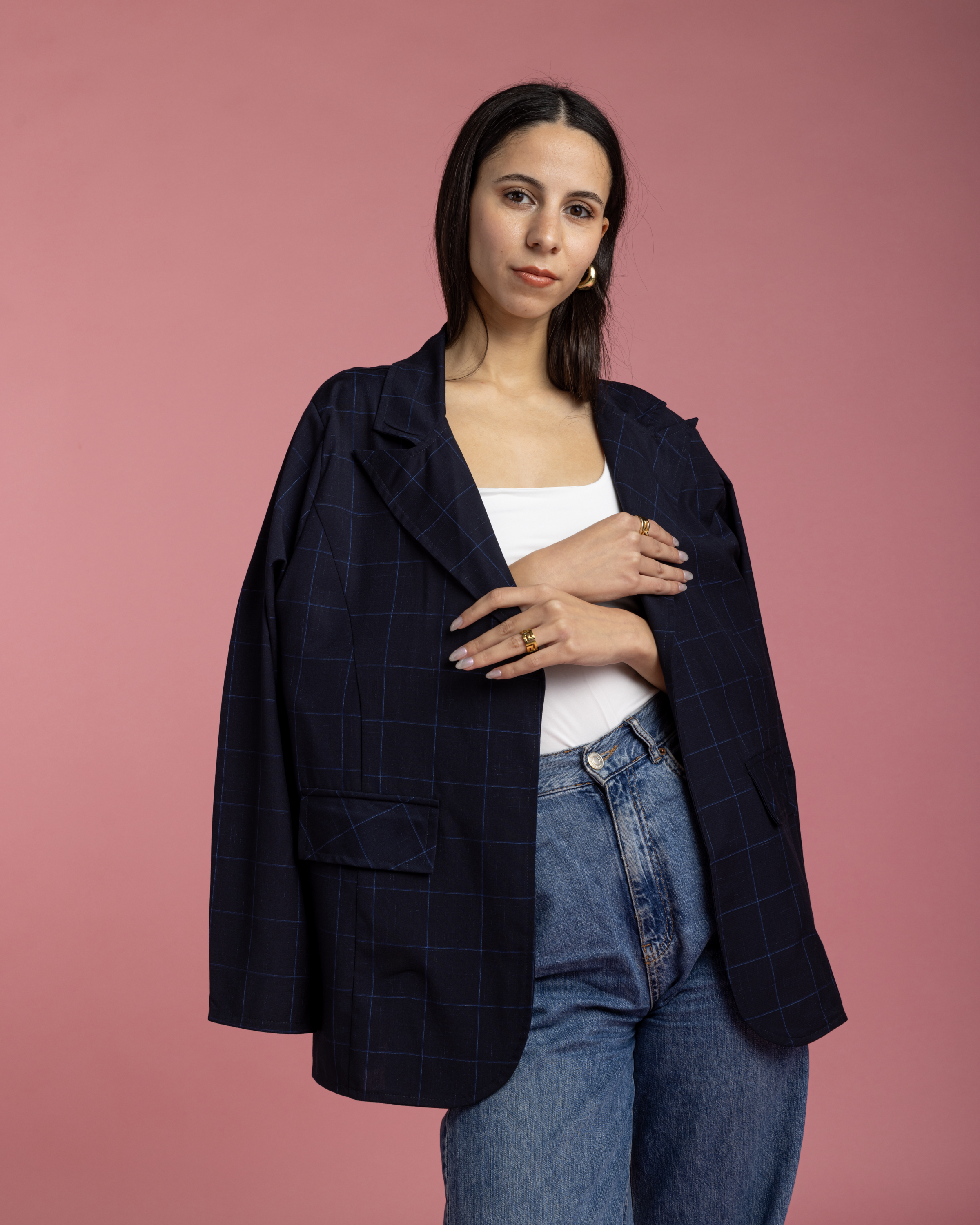 Casual Blazer - Navy Blue