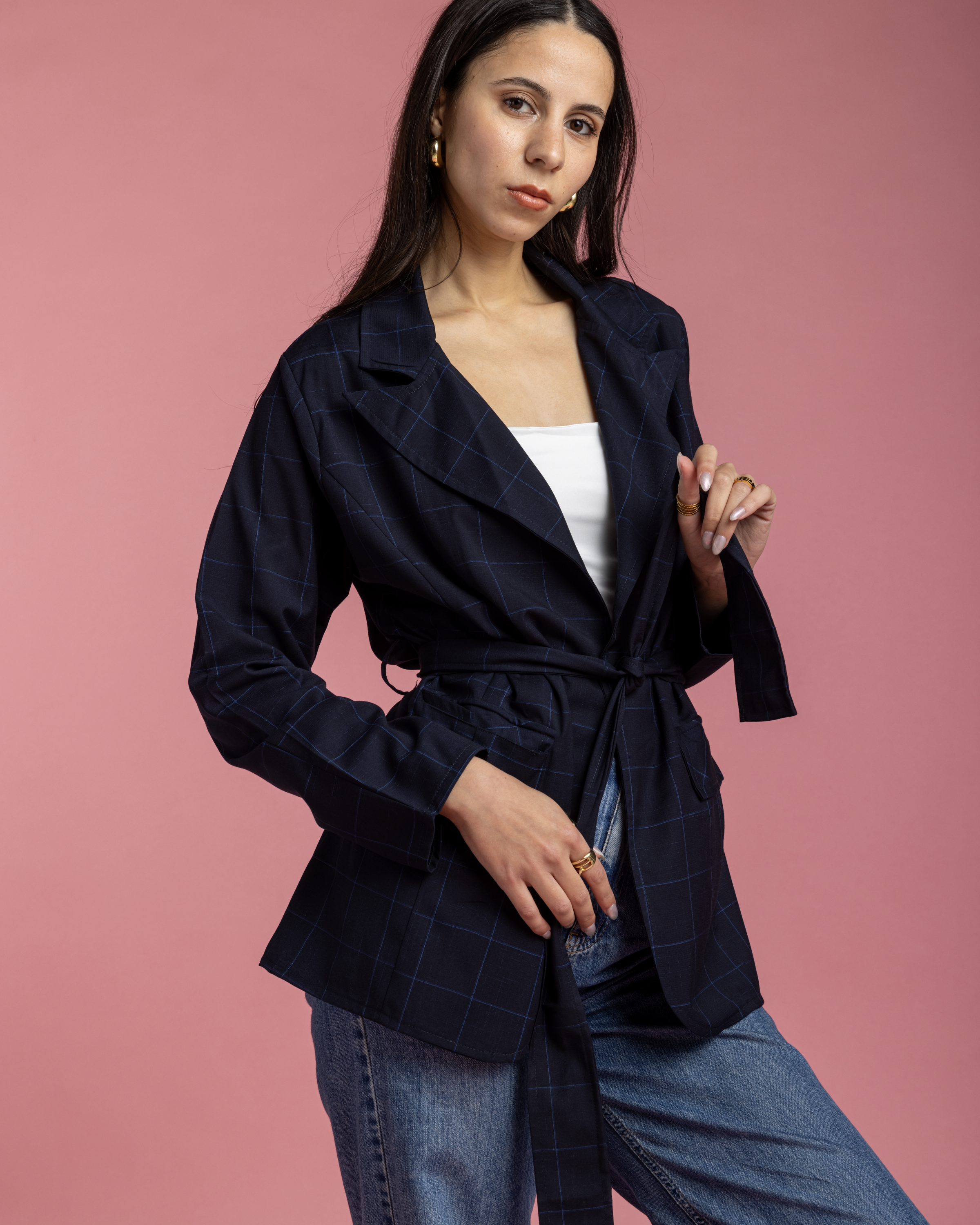 Casual Blazer - Navy Blue