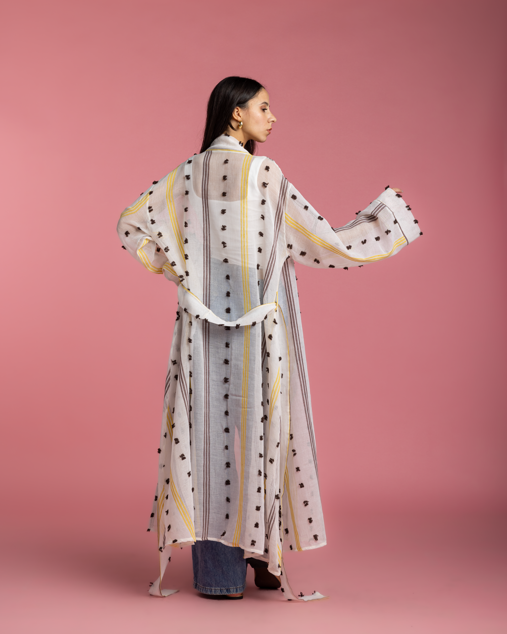 Old Cairo Kimono - Brown x Yellow