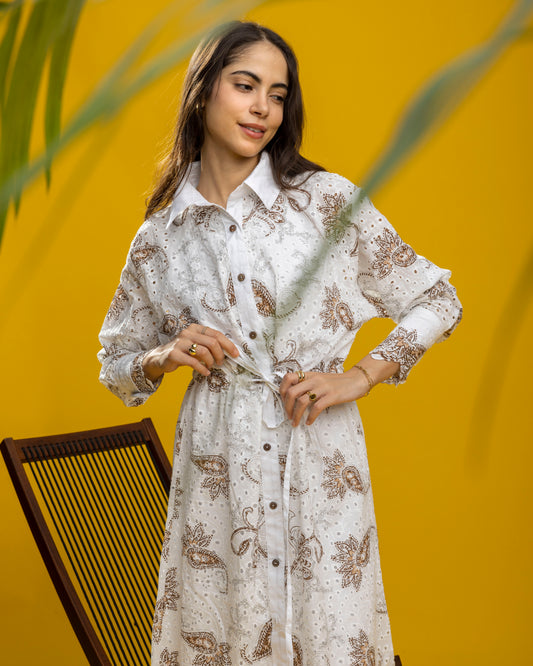 White Bee Cotton Dress + basic cotton dress