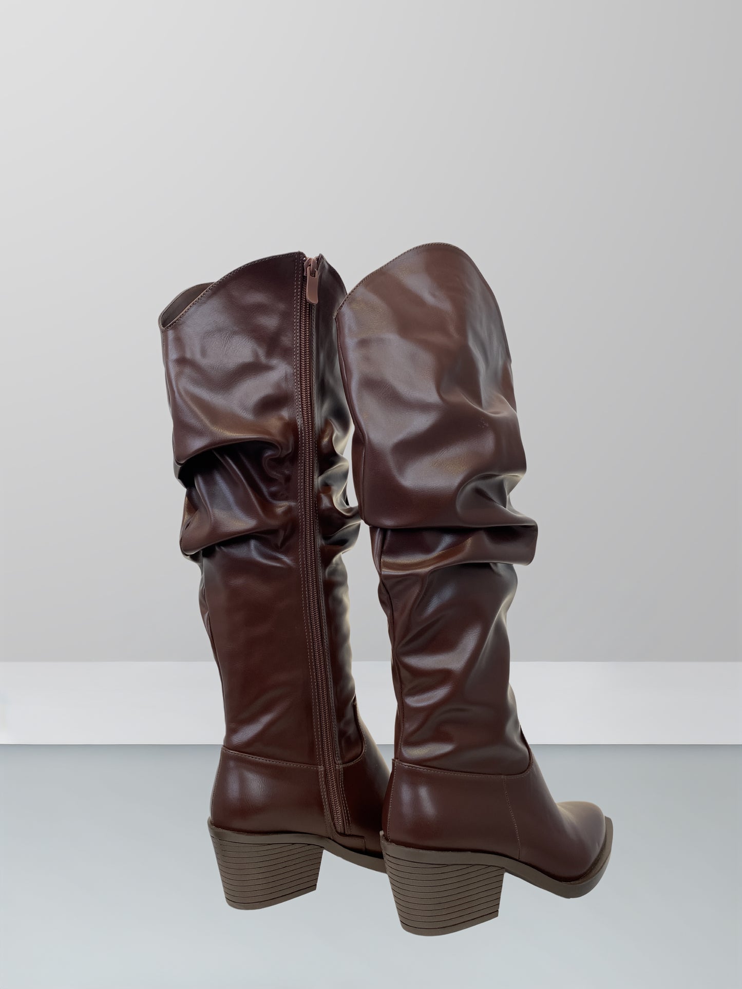 Folds Leather Boots