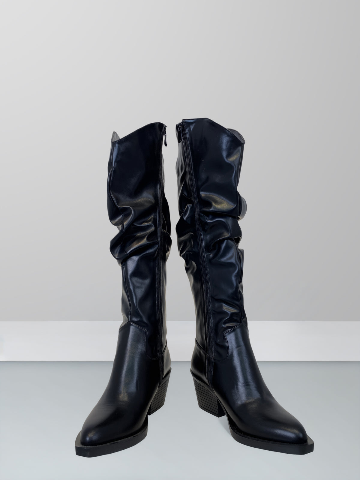 Folds Leather Boots