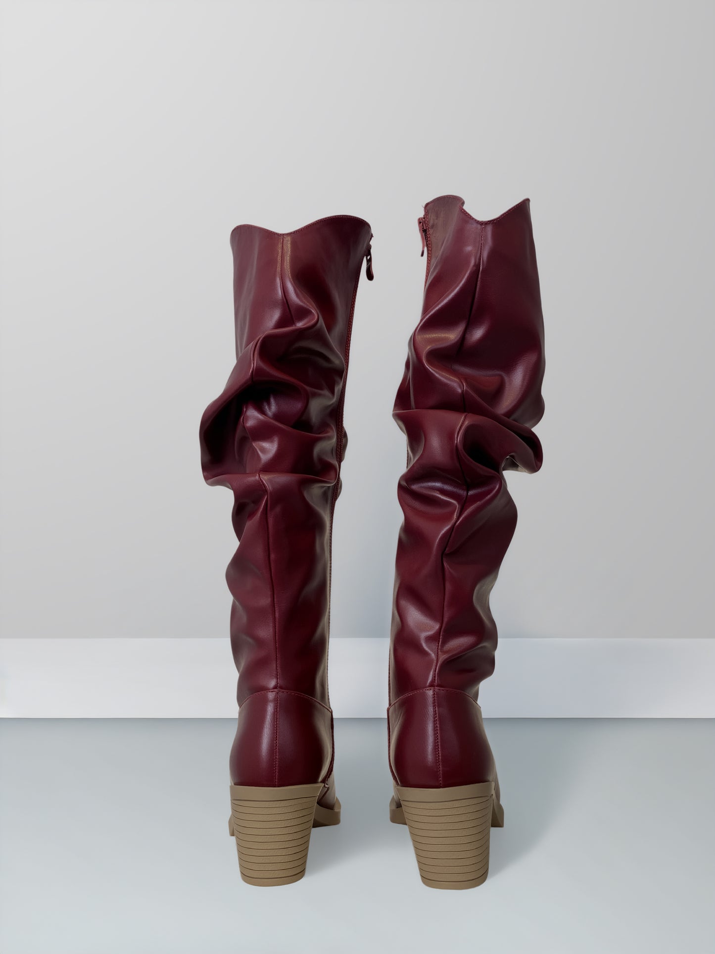 Folds Leather Boots