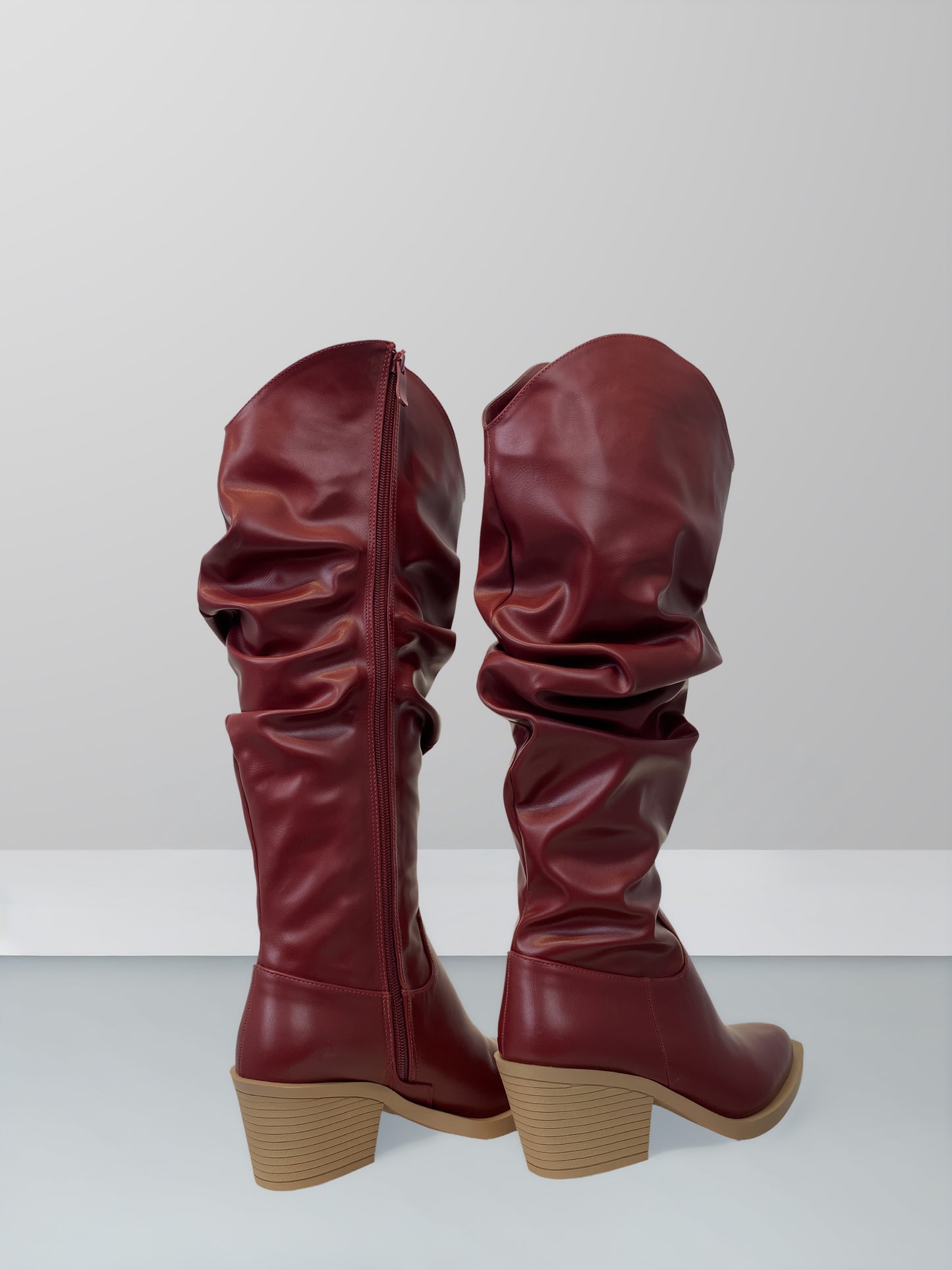 Folds Leather Boots