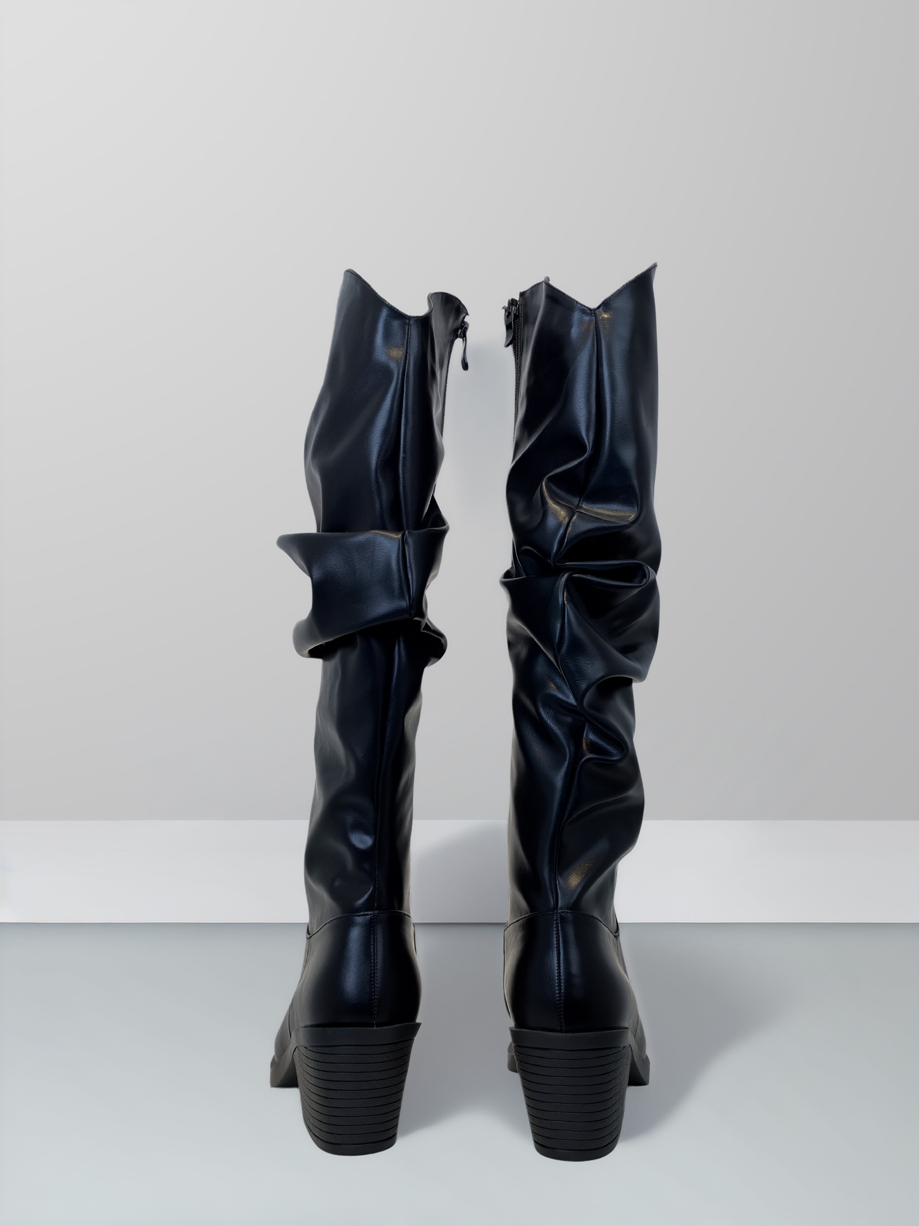 Folds Leather Boots