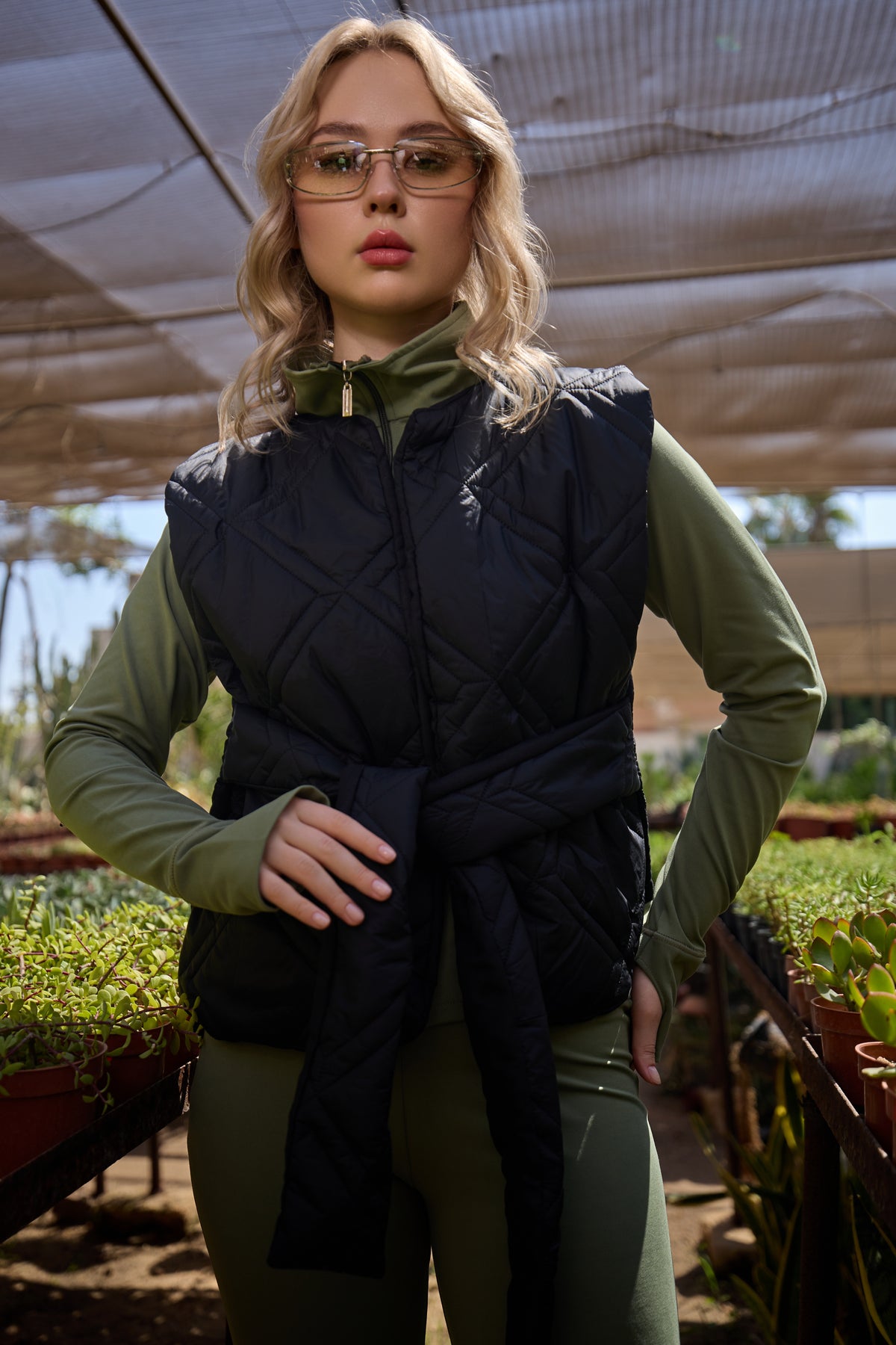 Open Puffer Jacket