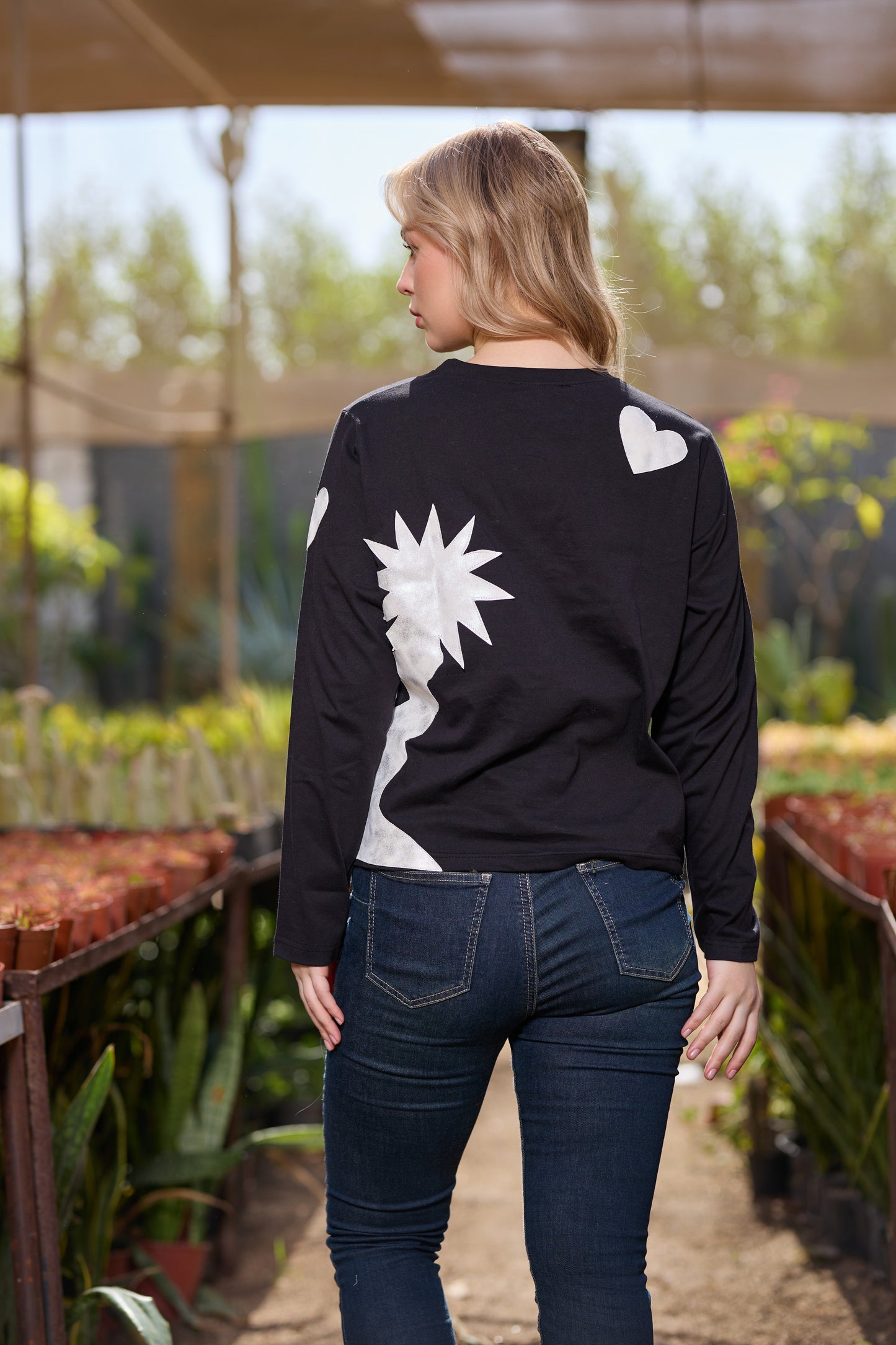 Palm Noir Cotton Tshirt