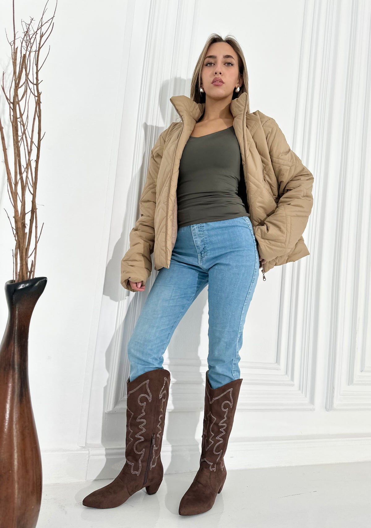 Detalles Suede Cowgirl Boots