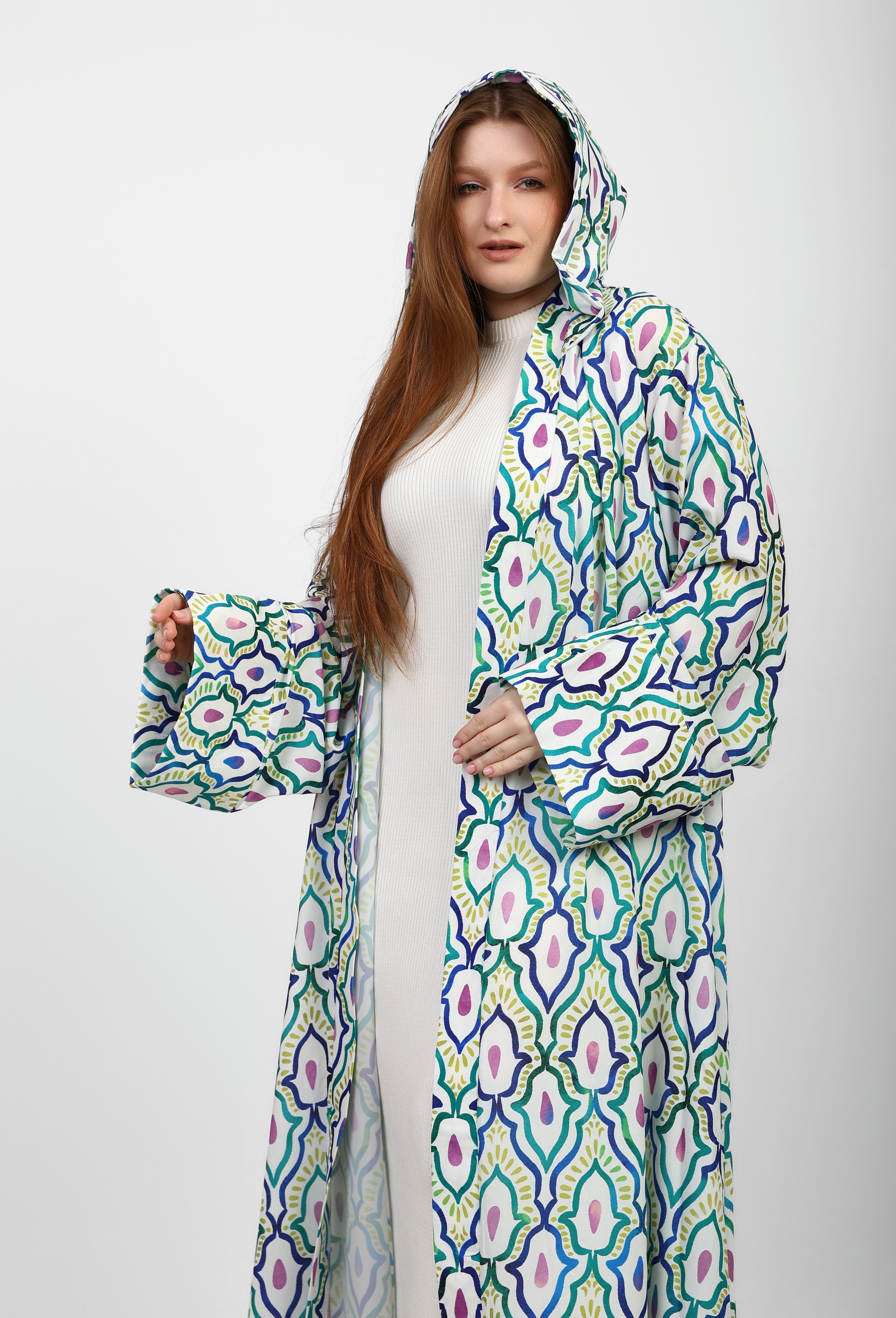 Oumm Maxi Kimono with Hood